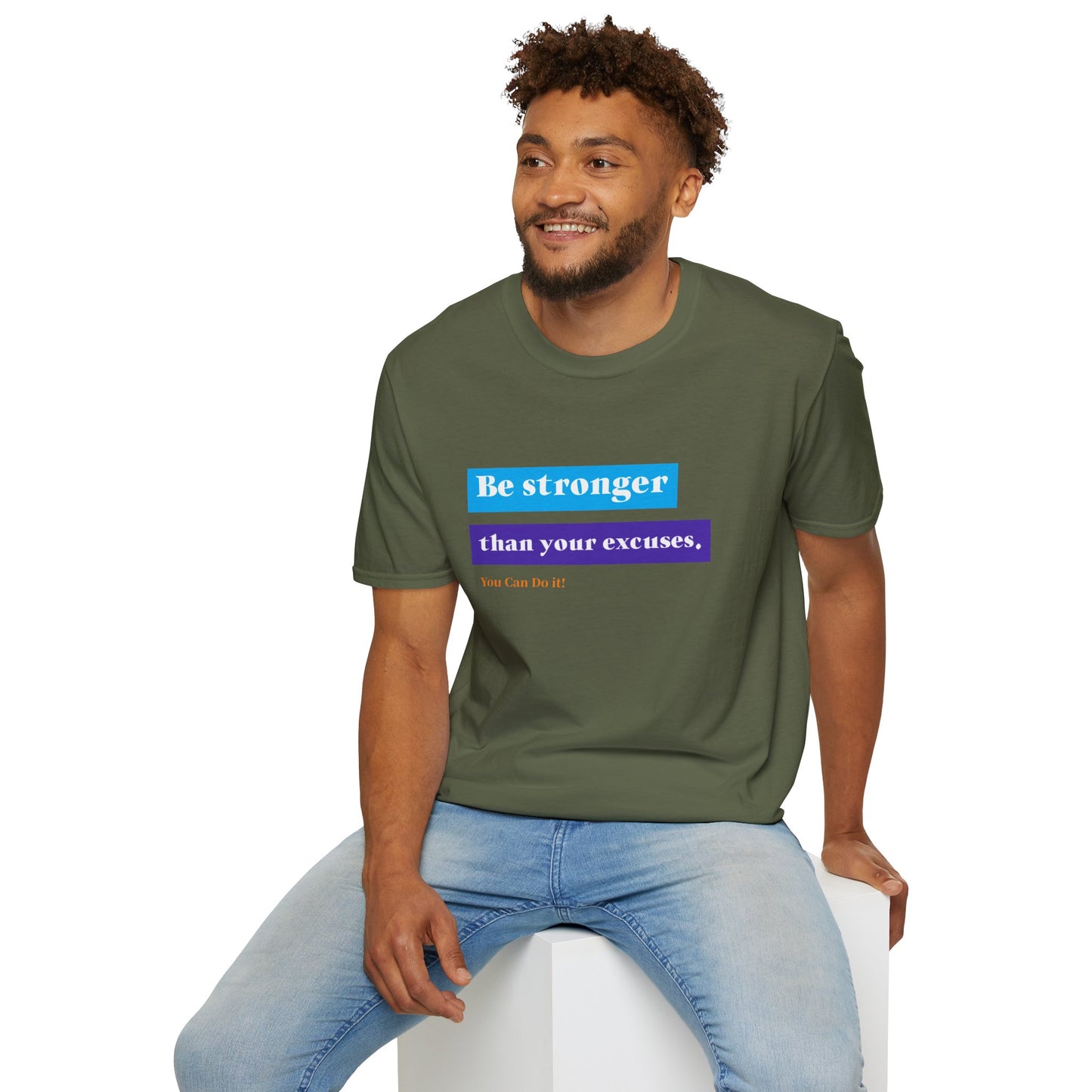 "T-shirt 'Be Stronger than Your Excuses' | Man | Romero's: Estilo con Intención"