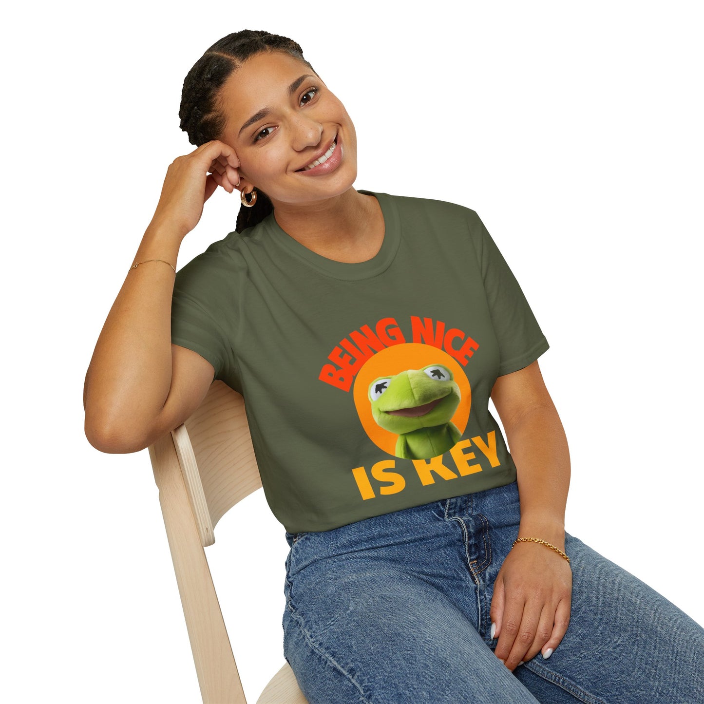 T-Shirt "Ser simpático é a chave" - Mulher