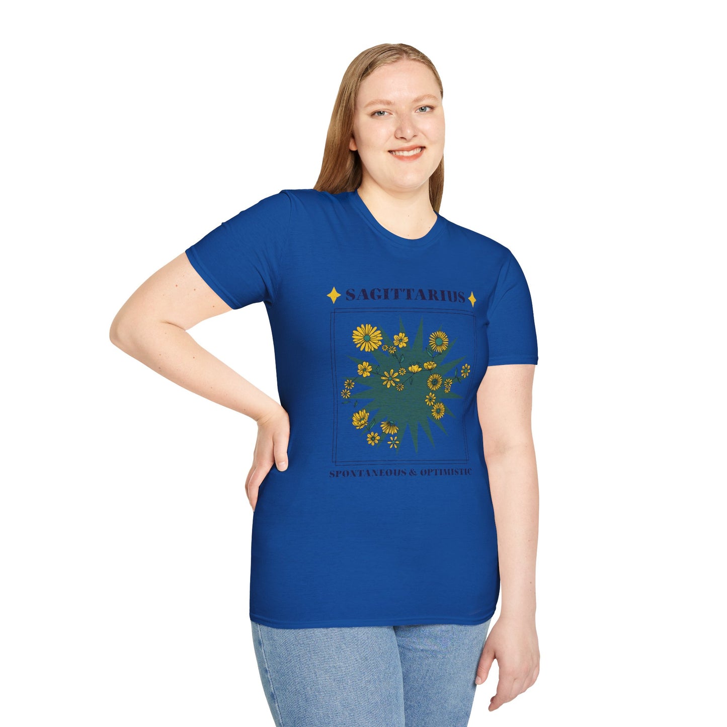T-Shirt "Sagitário: Espontâneo e Otimista" - Mulher