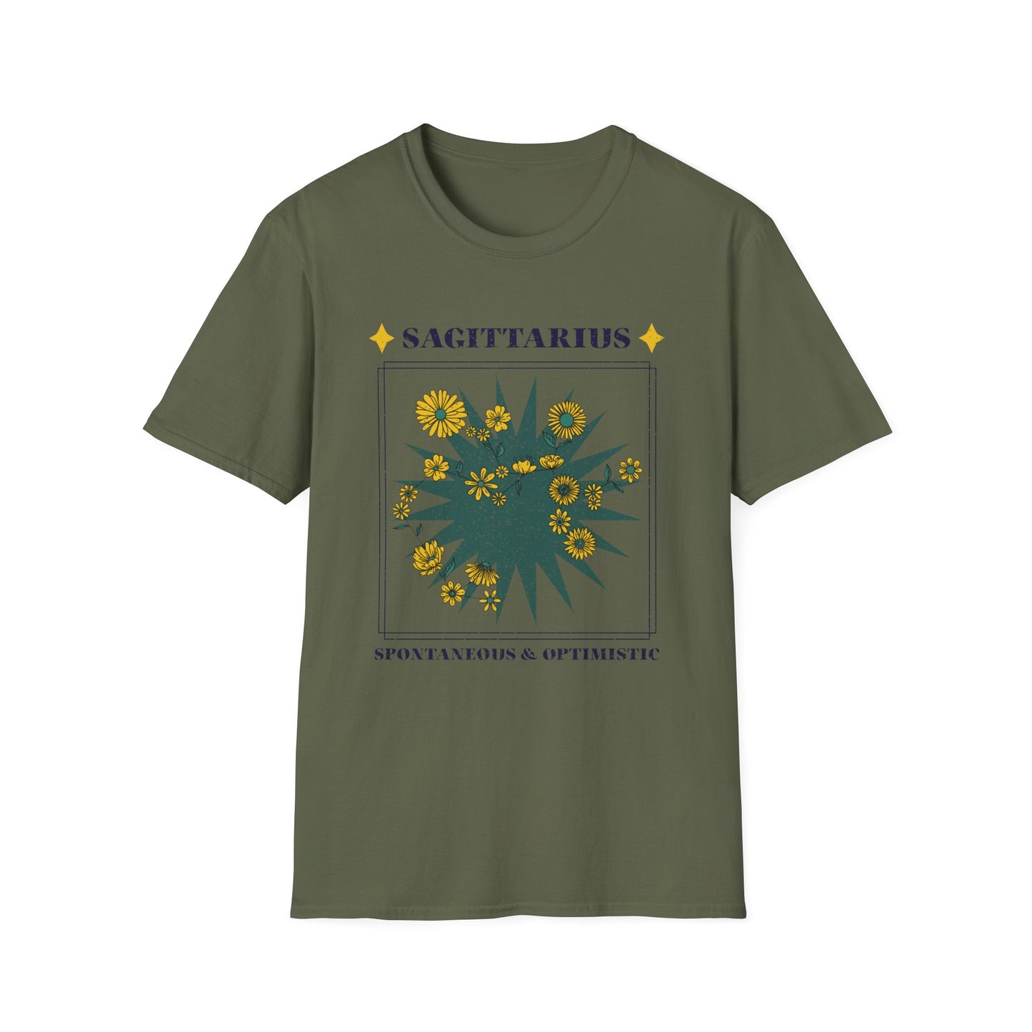 T-Shirt "Sagitário: Espontâneo e Otimista" - Homem