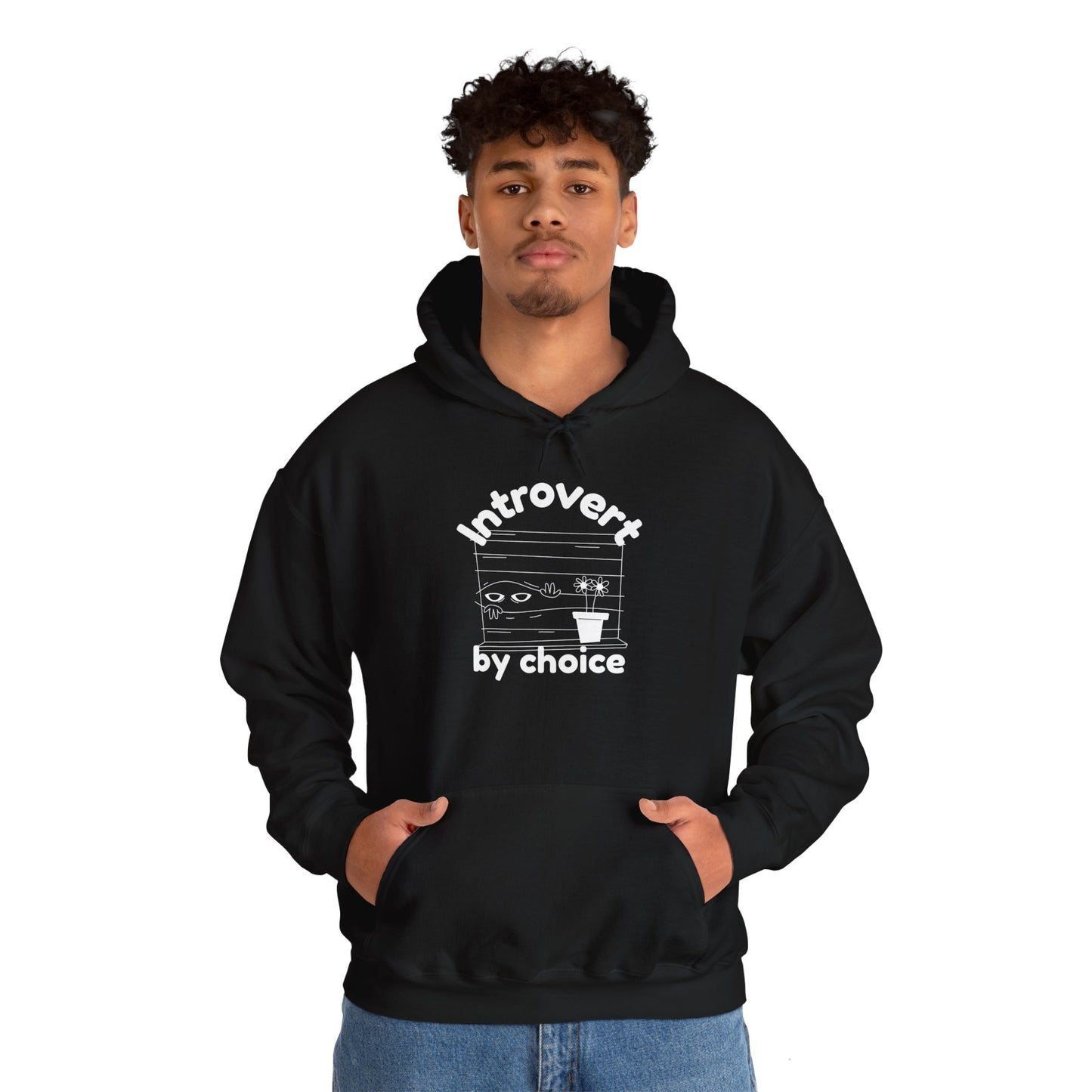 Sweatshirt con Capucha "Introvert by choice" - Man