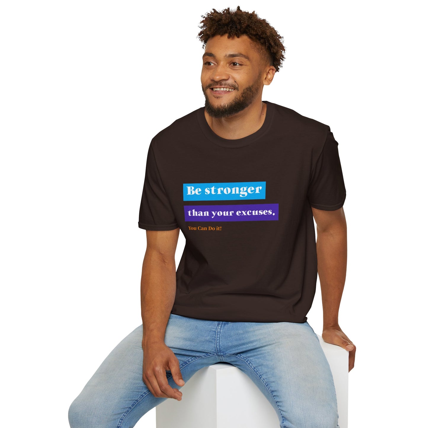 "T-shirt 'Be Stronger than Your Excuses' | Man | Romero's: Estilo con Intención"
