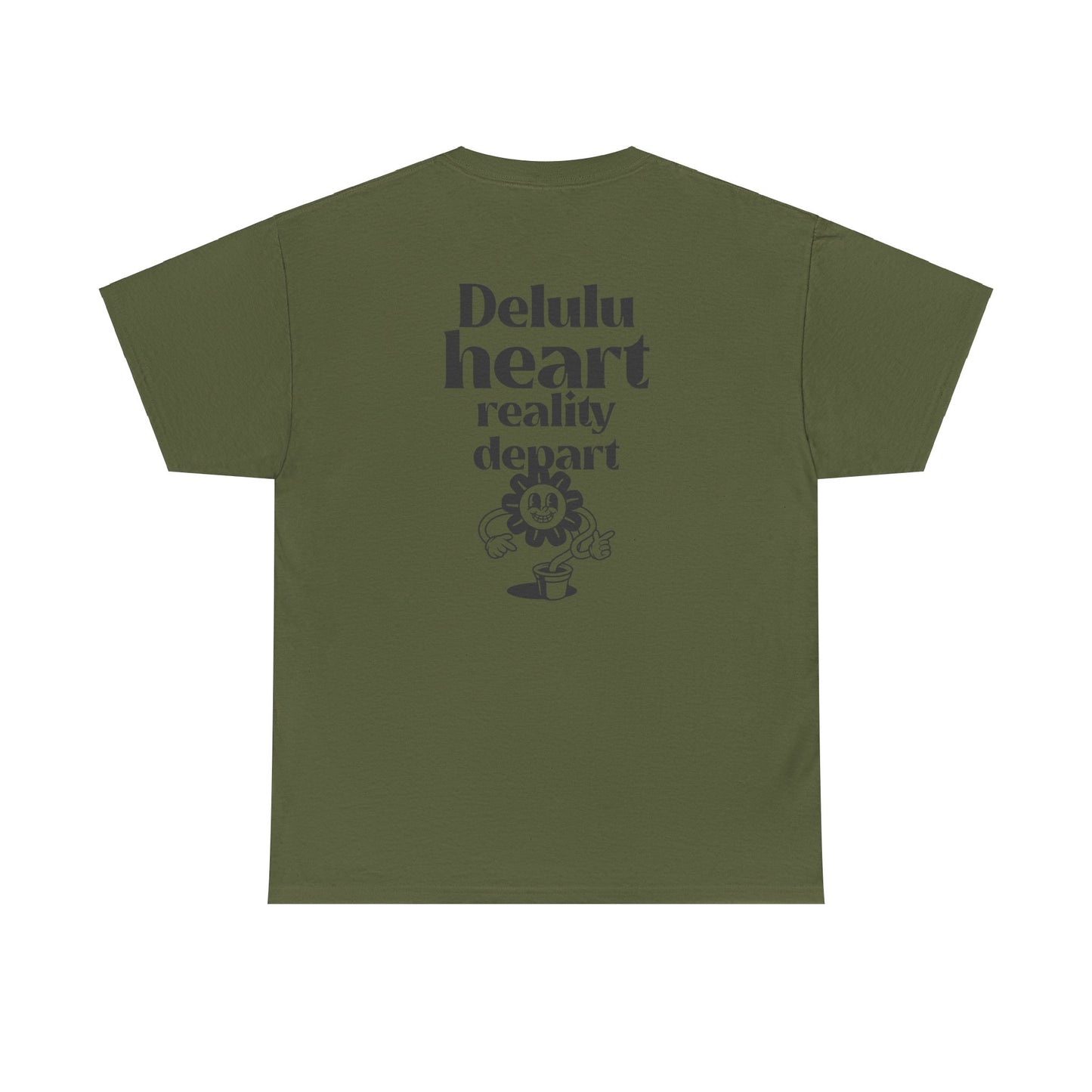 T-shirt -"Delulu Heart, Reality Depart" - Men - Romero's