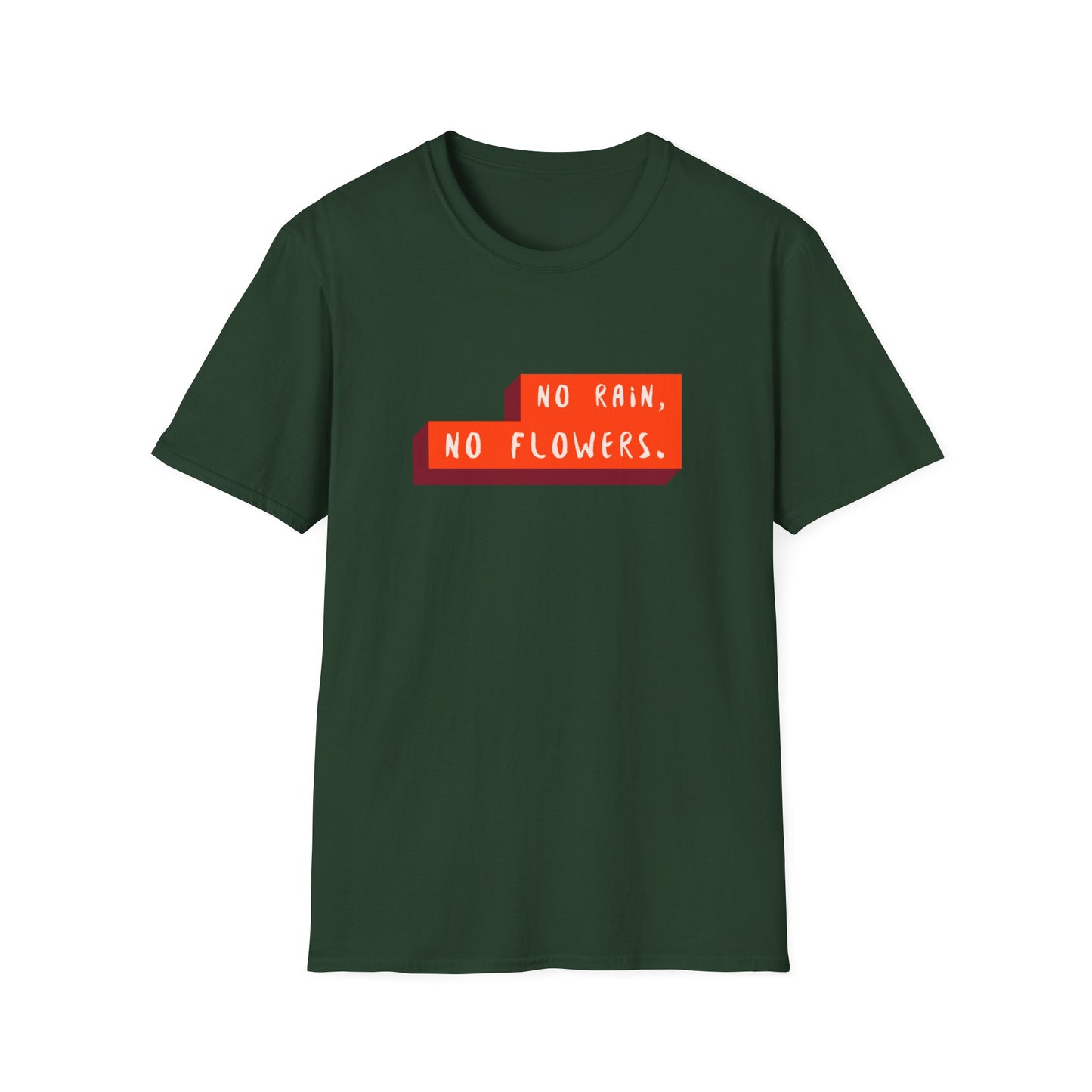 "T-shirt 'No Rain No Flowers' | Men | Romero's: Estilo con Intención"