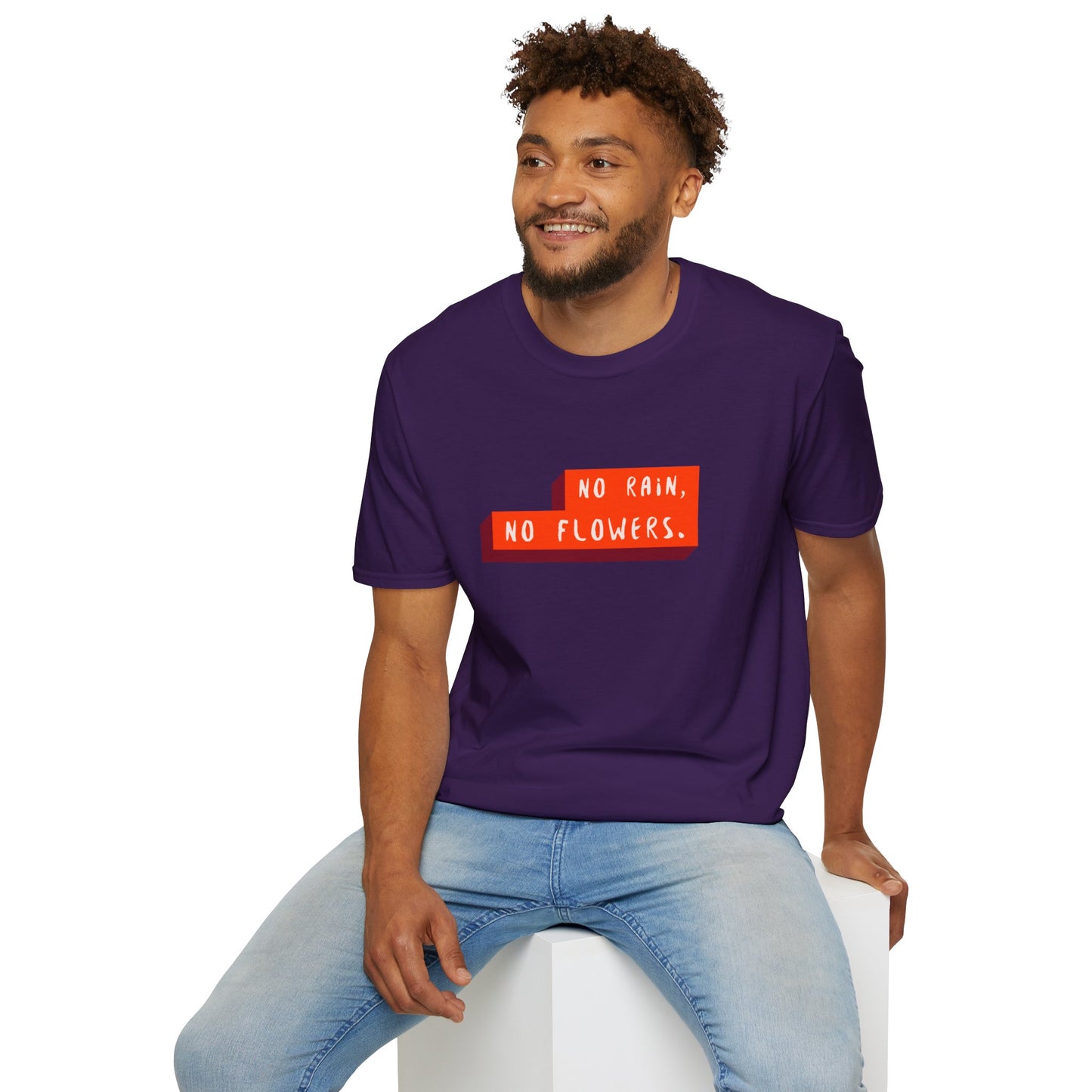 "T-shirt 'No Rain No Flowers' | Men | Romero's: Estilo con Intención"