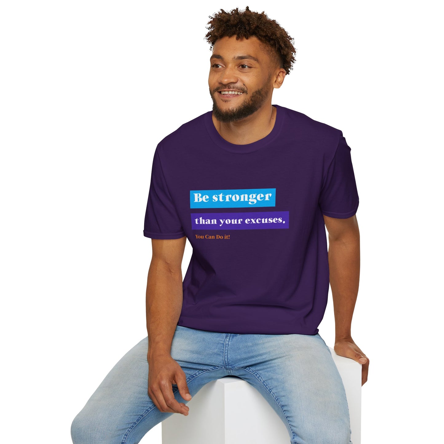 "T-shirt 'Be Stronger than Your Excuses' | Man | Romero's: Estilo con Intención"