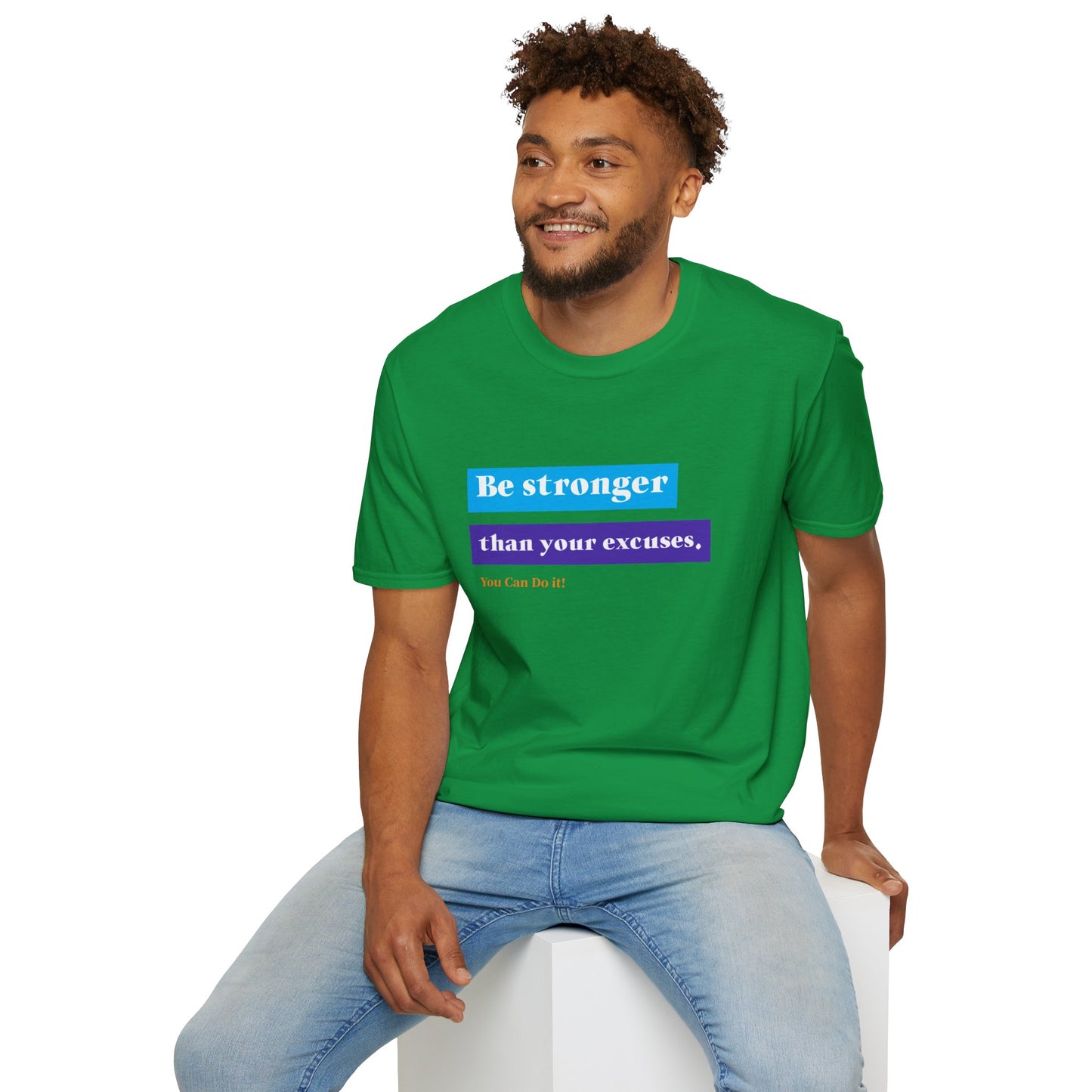 "T-shirt 'Be Stronger than Your Excuses' | Man | Romero's: Estilo con Intención"