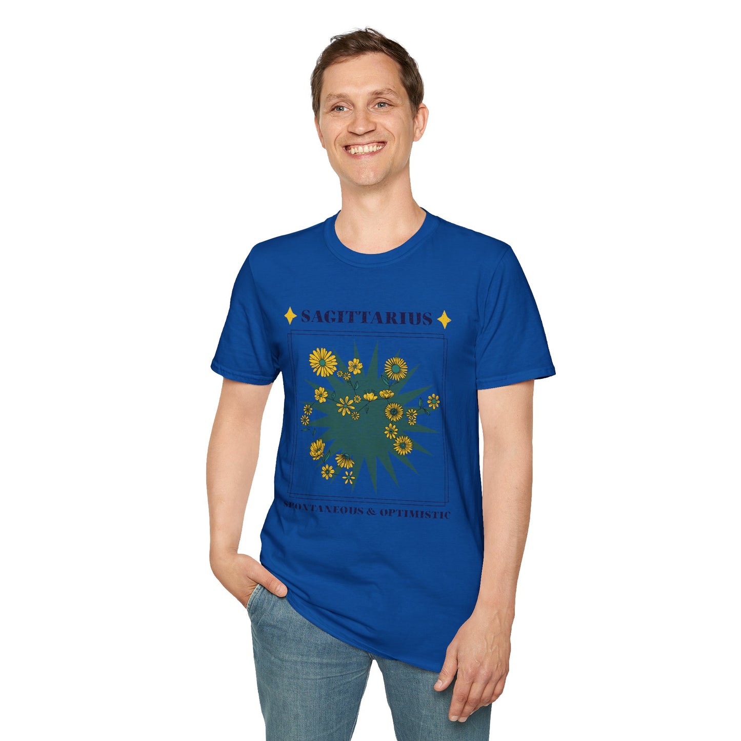 T-Shirt "Sagitário: Espontâneo e Otimista" - Homem