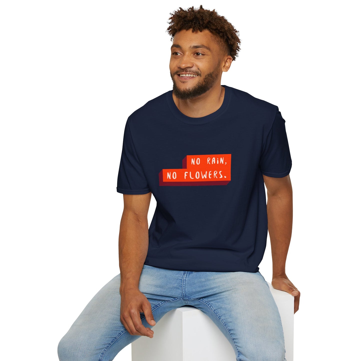 "T-shirt 'No Rain No Flowers' | Men | Romero's: Estilo con Intención"