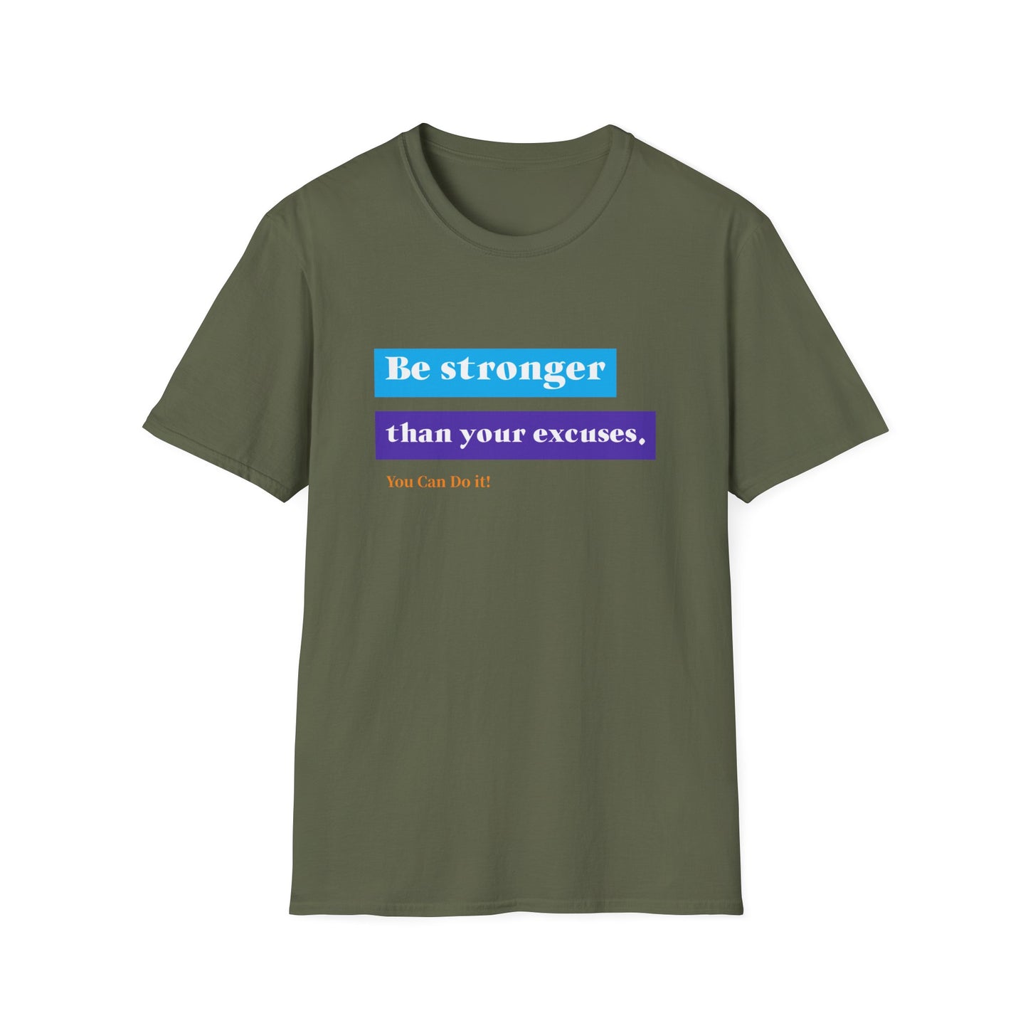 "T-shirt 'Be Stronger than Your Excuses' | Man | Romero's: Estilo con Intención"