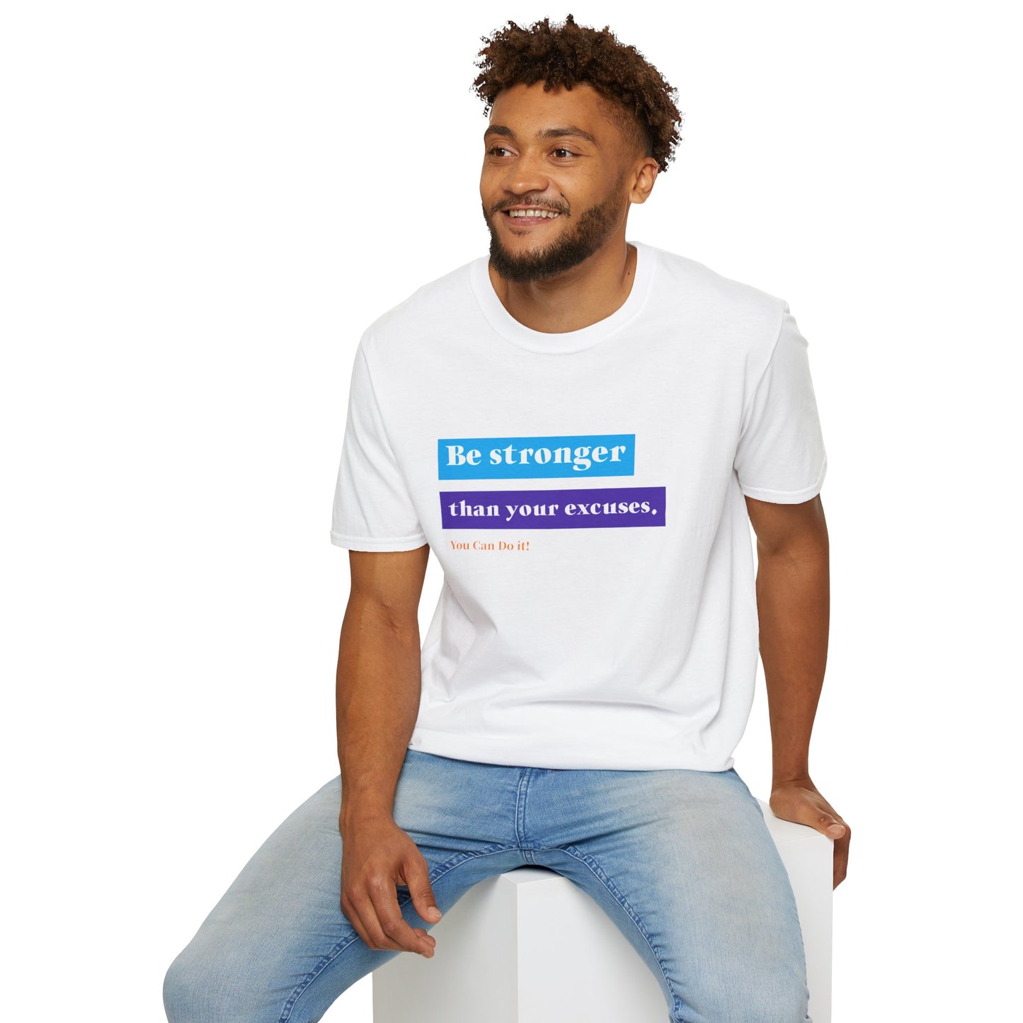 "T-shirt 'Be Stronger than Your Excuses' | Man | Romero's: Estilo con Intención"