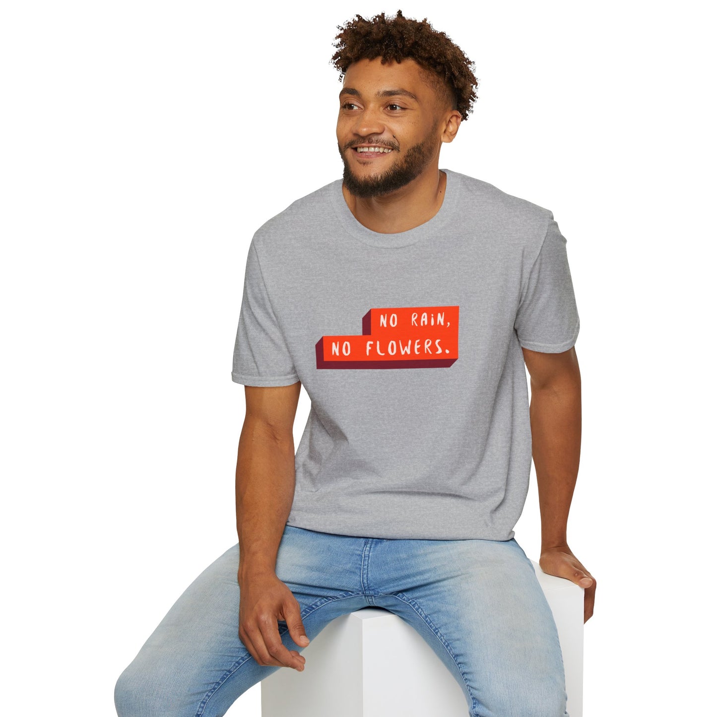 "T-shirt 'No Rain No Flowers' | Men | Romero's: Estilo con Intención"