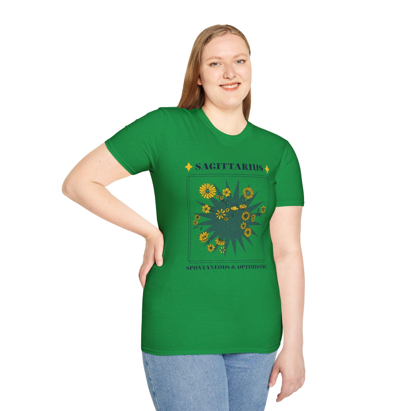 T-Shirt "Sagitário: Espontâneo e Otimista" - Mulher