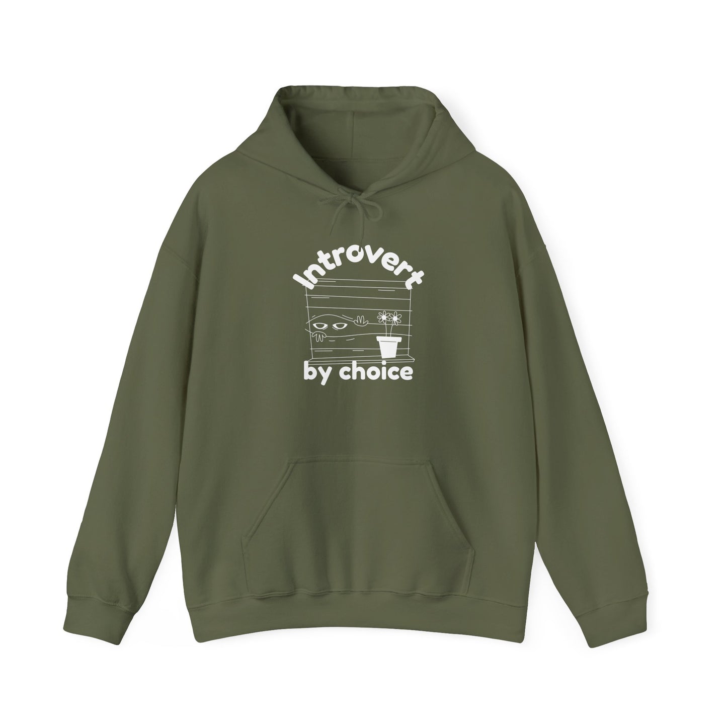 Sweatshirt con Capucha "Introvert by choice" - Man