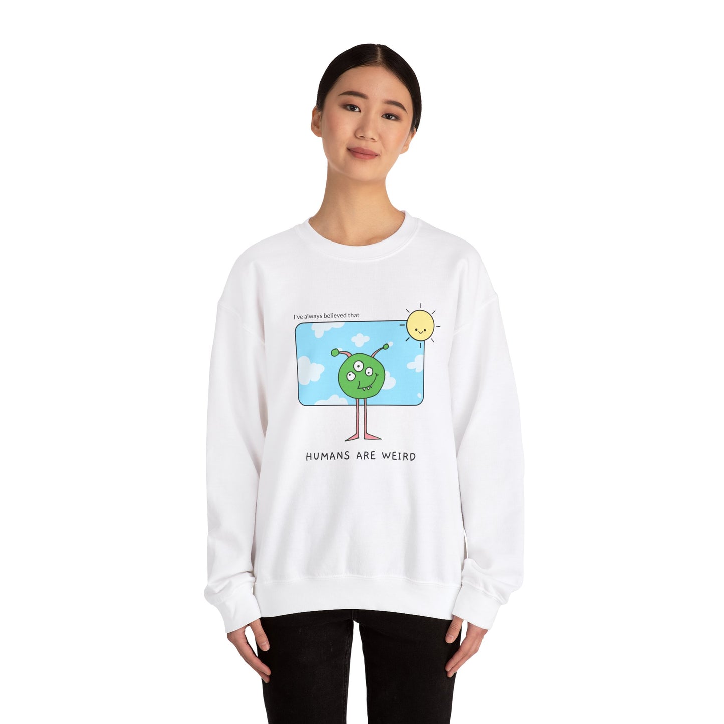 Sweatshirt "Os humanos são estranhos" - Mulher