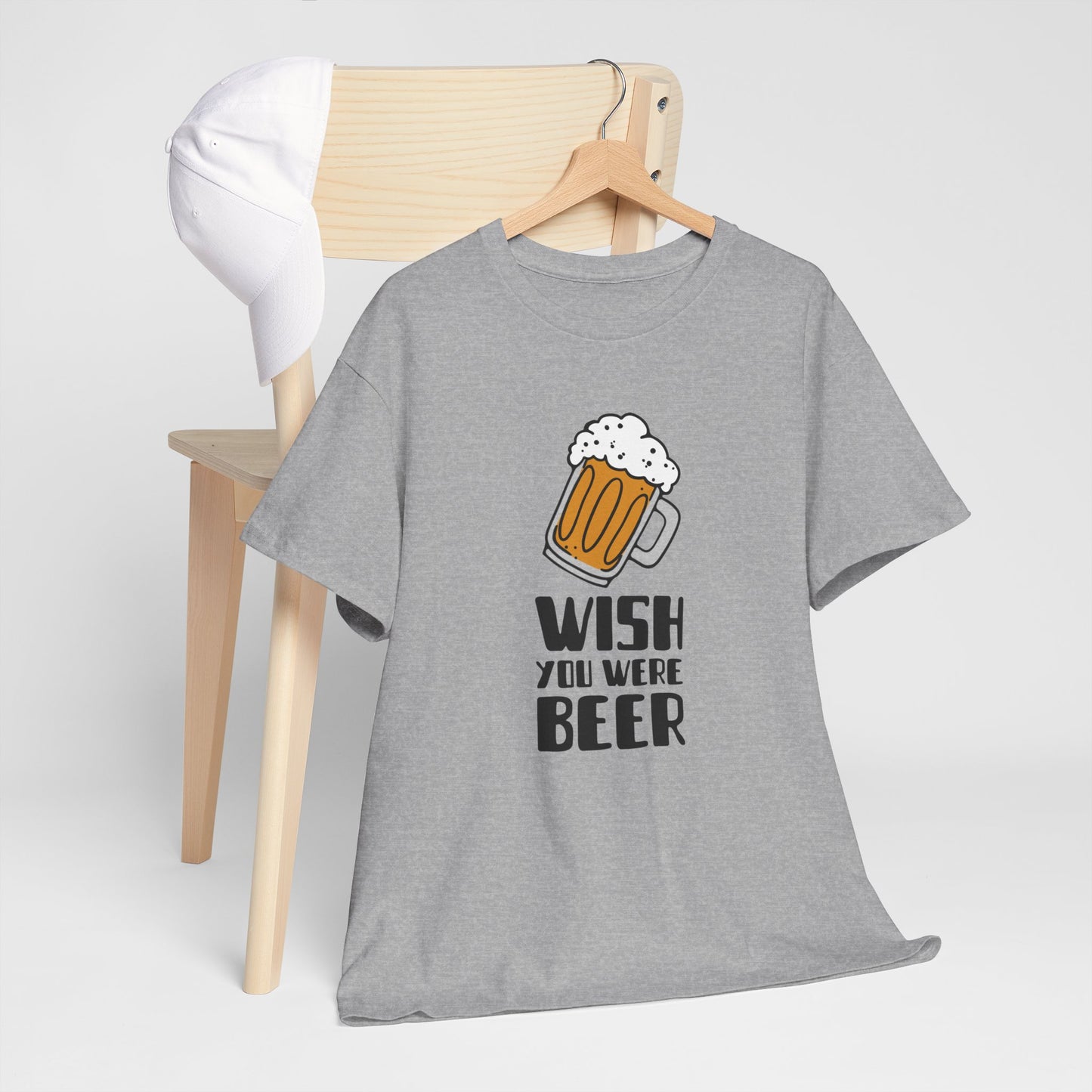 Camiseta masculina "Wish You Were Beer" - Conforto casual com um toque especial da Romero's