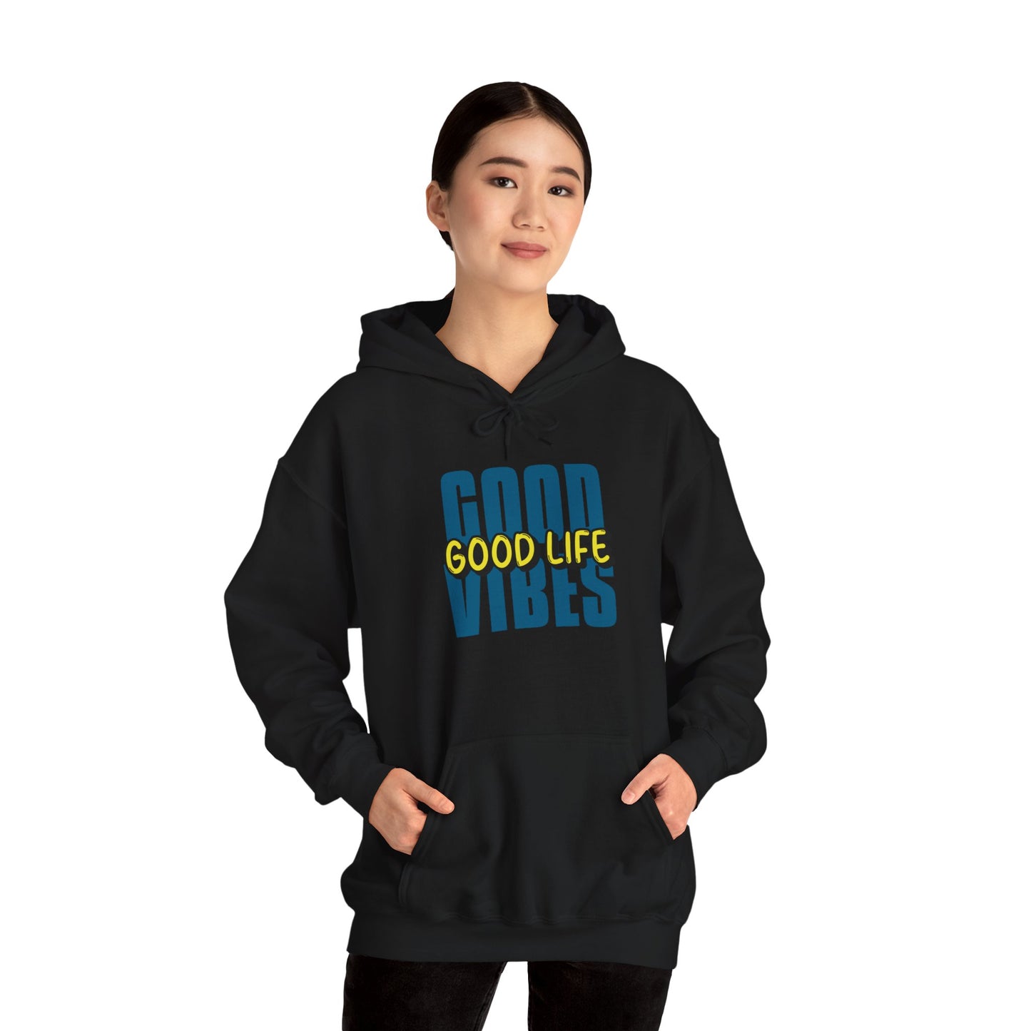 "Good Vibes, Good Life" hooded sweatshirt - Woman