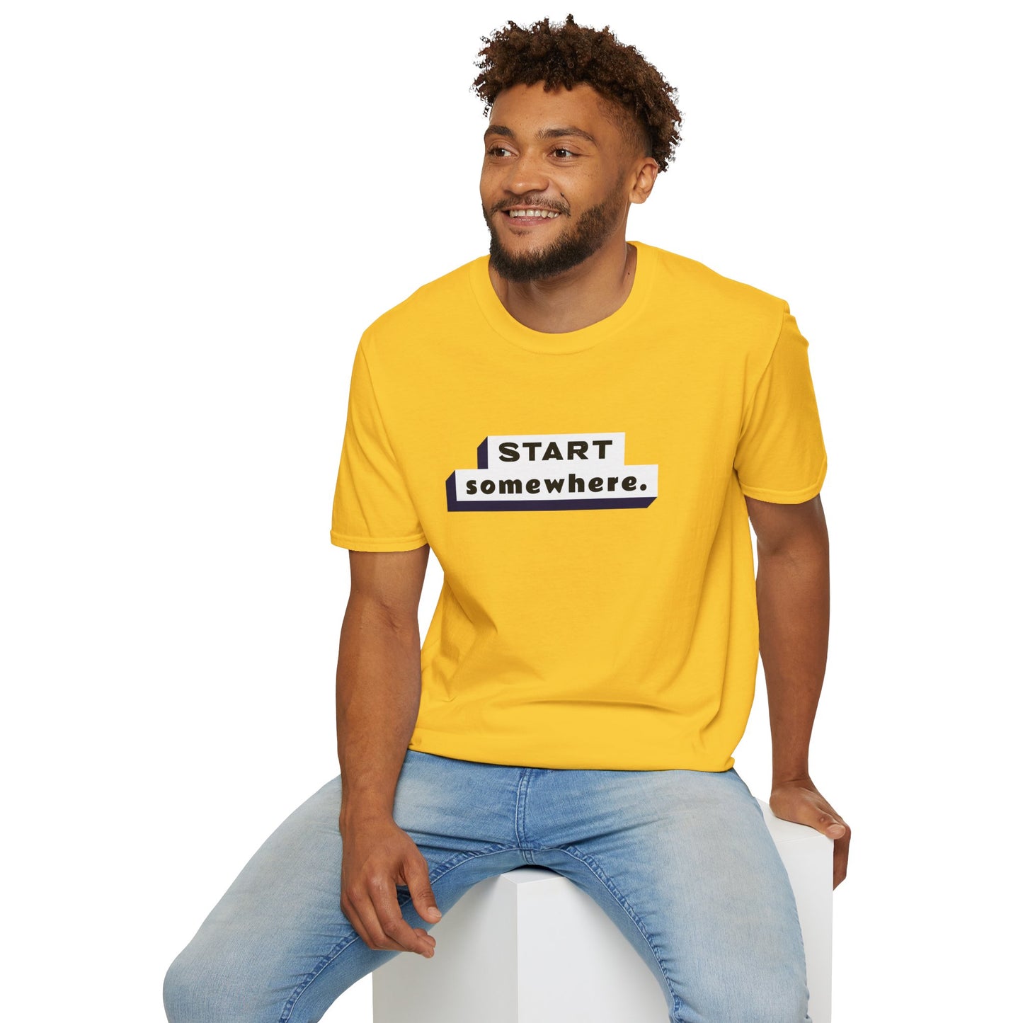 "Camiseta 'Start Somewhere' | Masculino | Romero's: Estilo com Intenção"