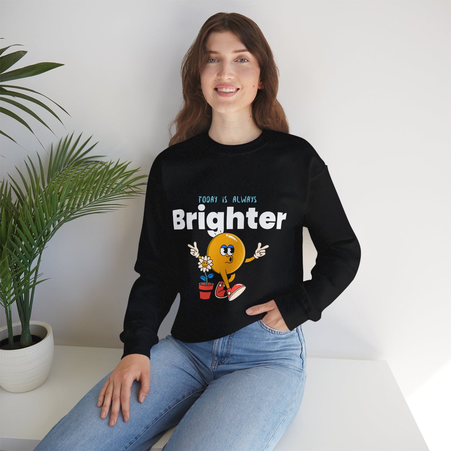 Sweatshirt "Hoje é Sempre Mais Brilhante" - Mulher