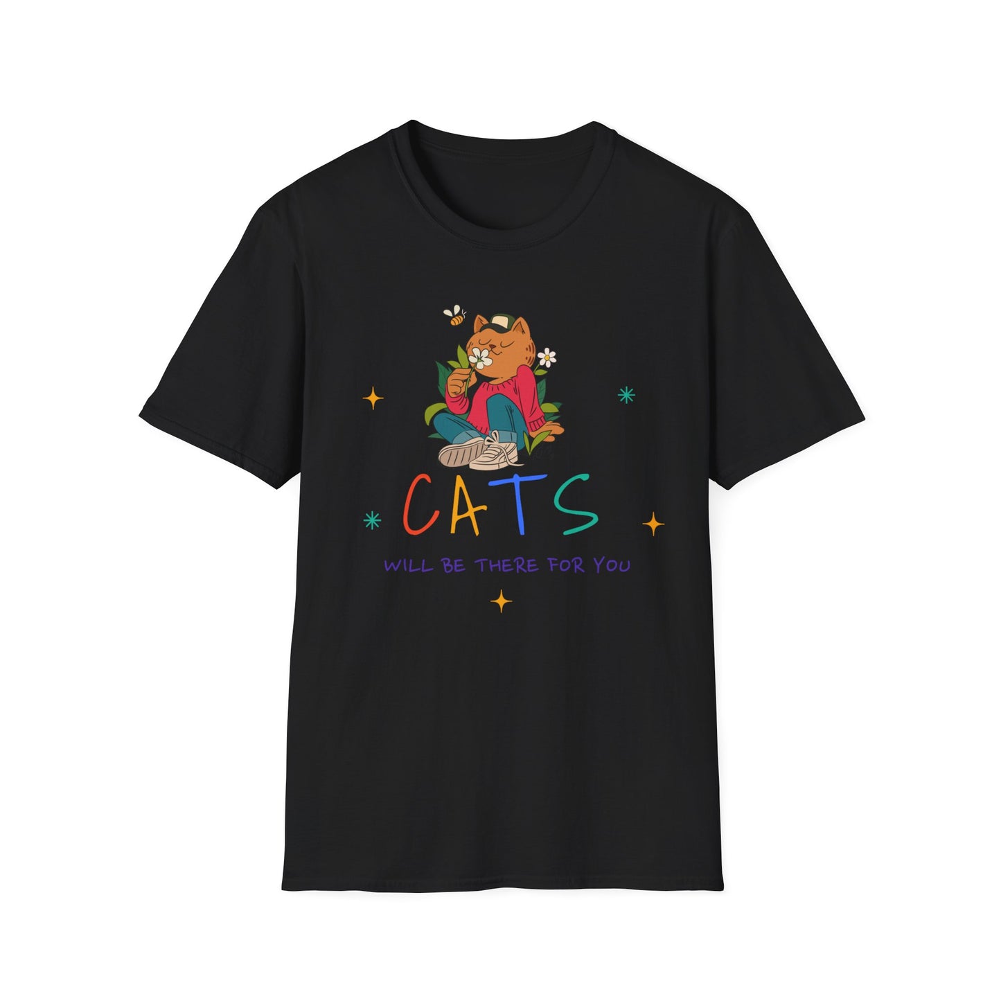 Camiseta "Os gatos estarão lá para você" - Homem