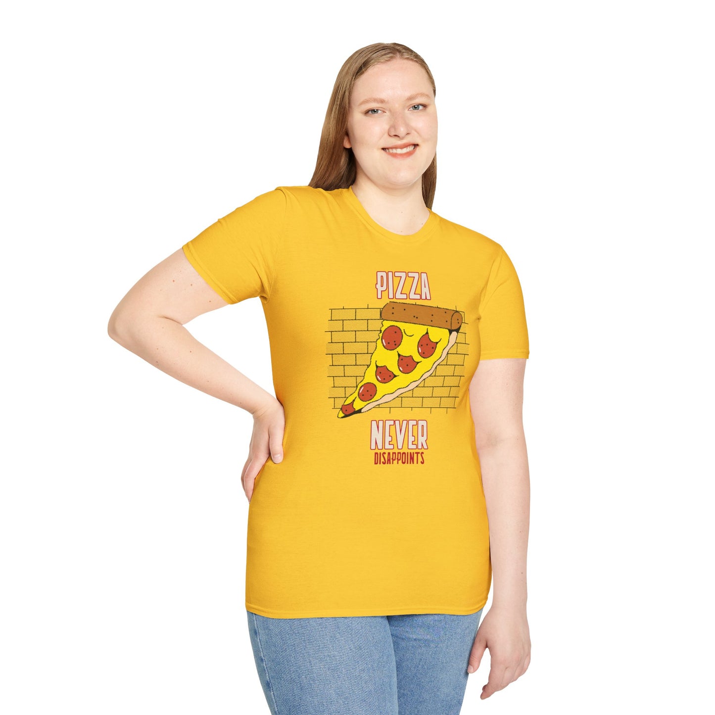 T-shirt "Pizza Nunca Decepciona" - Mulher