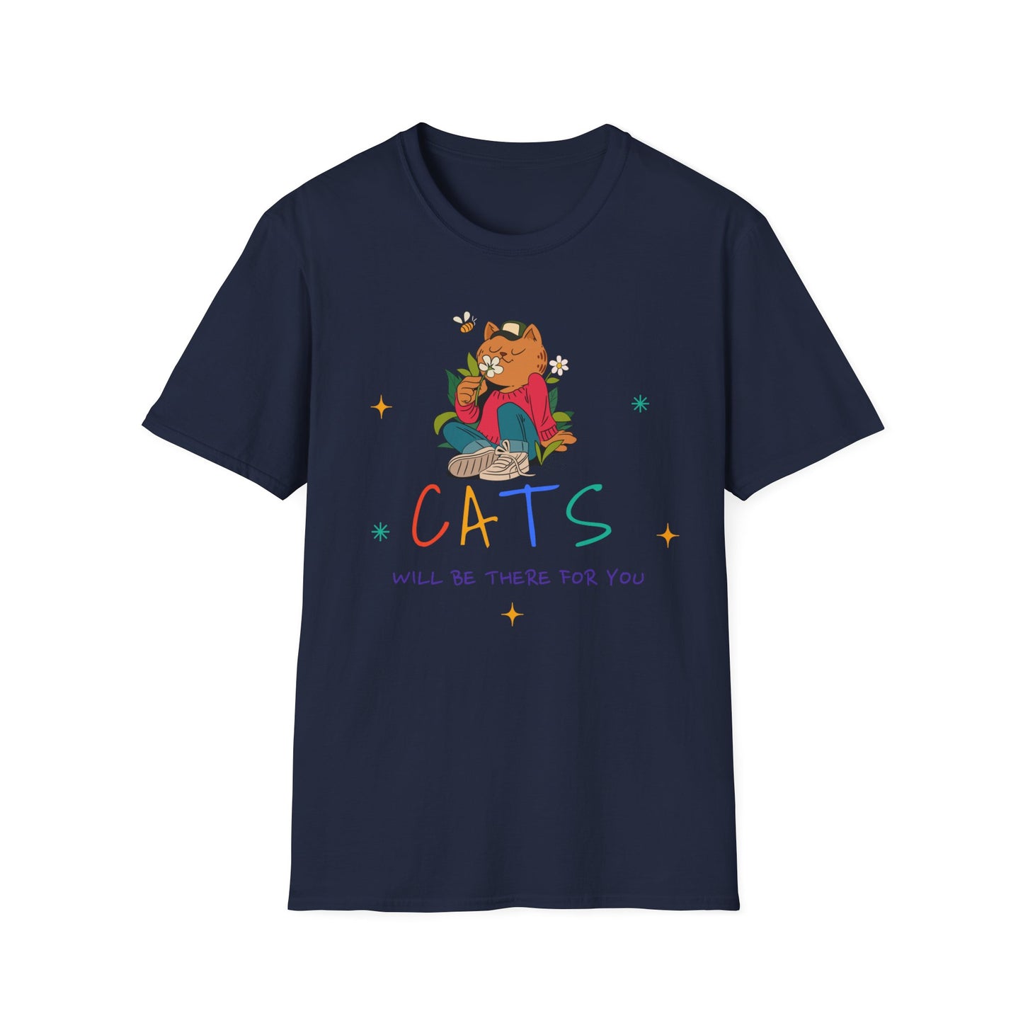 Camiseta "Os gatos estarão lá para você" - Homem