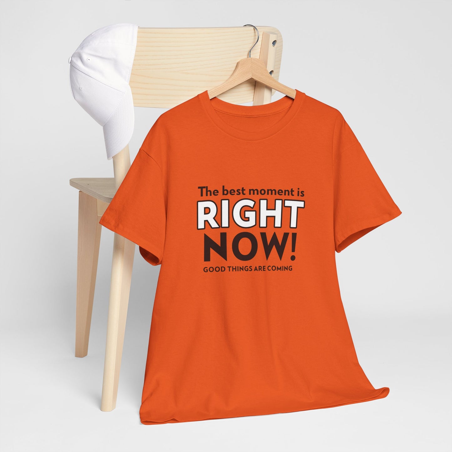 "The Best Moment is Right Now! Good Things Are Coming" Men's T-Shirt - Stay Positive with Romero's