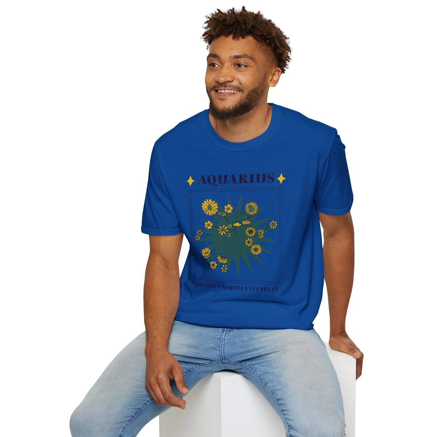 T-Shirt "Aquário: Inovador e Humanitário" - Homem