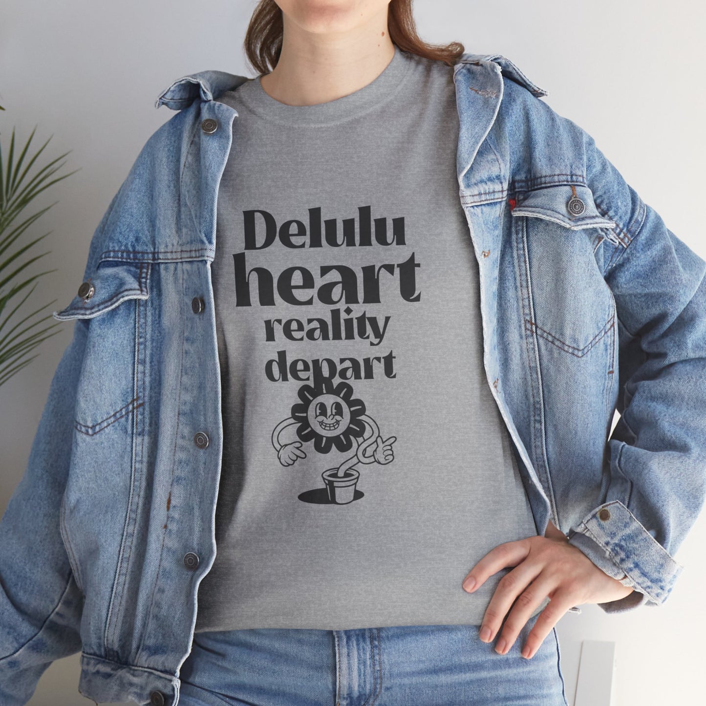 Camiseta -"Delulu Heart, Reality Depart" - Mulher - Romero's