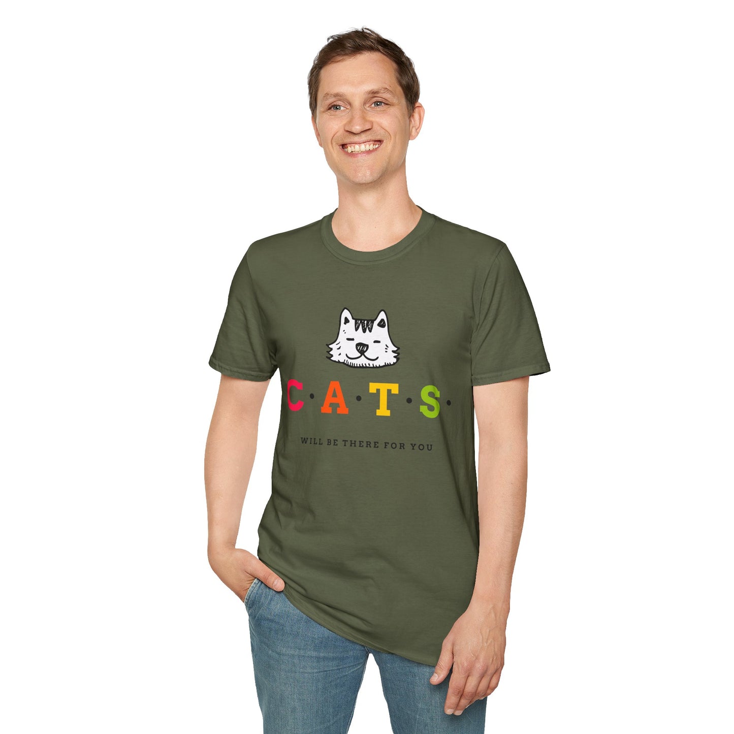 T-Shirt "Cats will be there for you" | Men