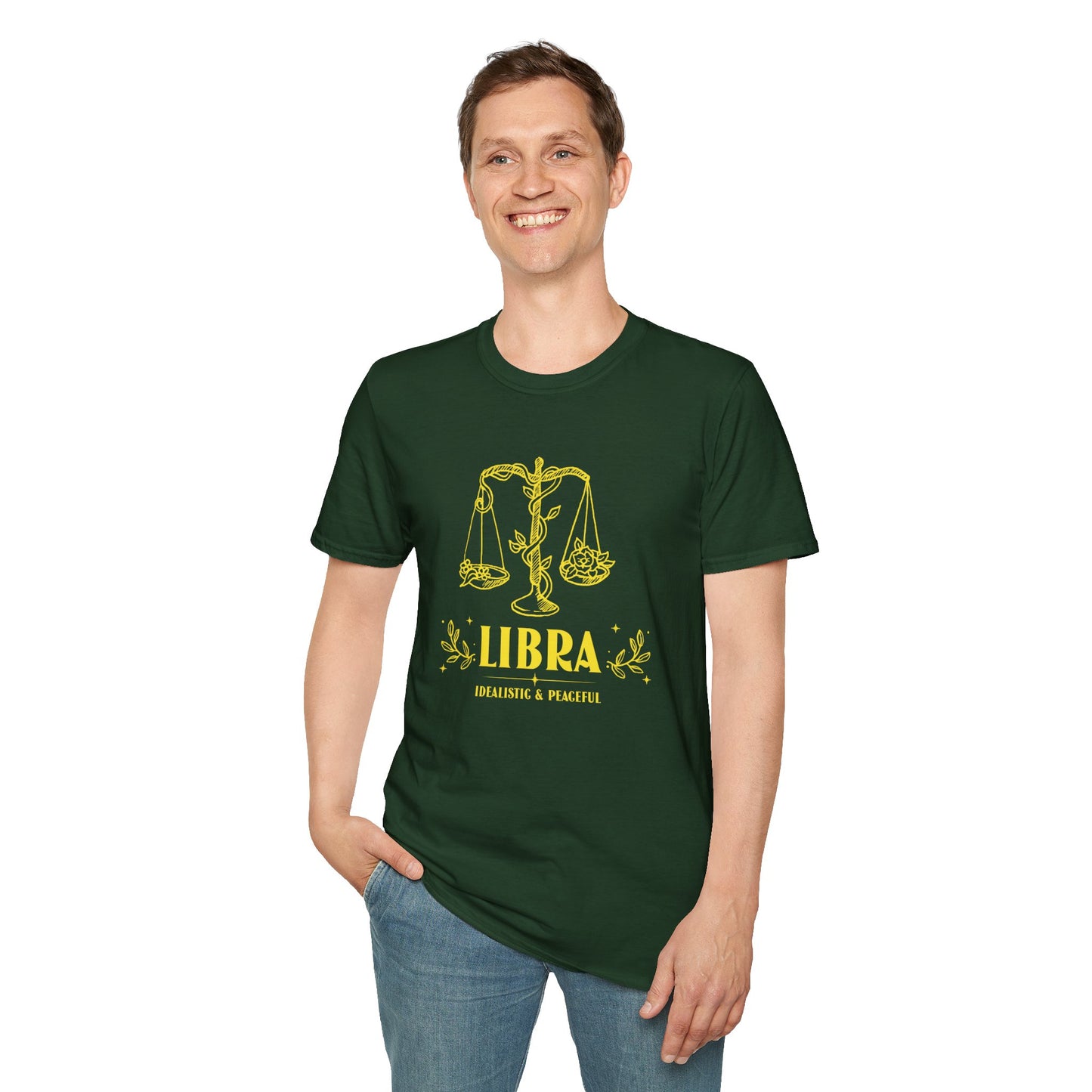 T-Shirt "Libra: Idealistic and Peaceful" | Men