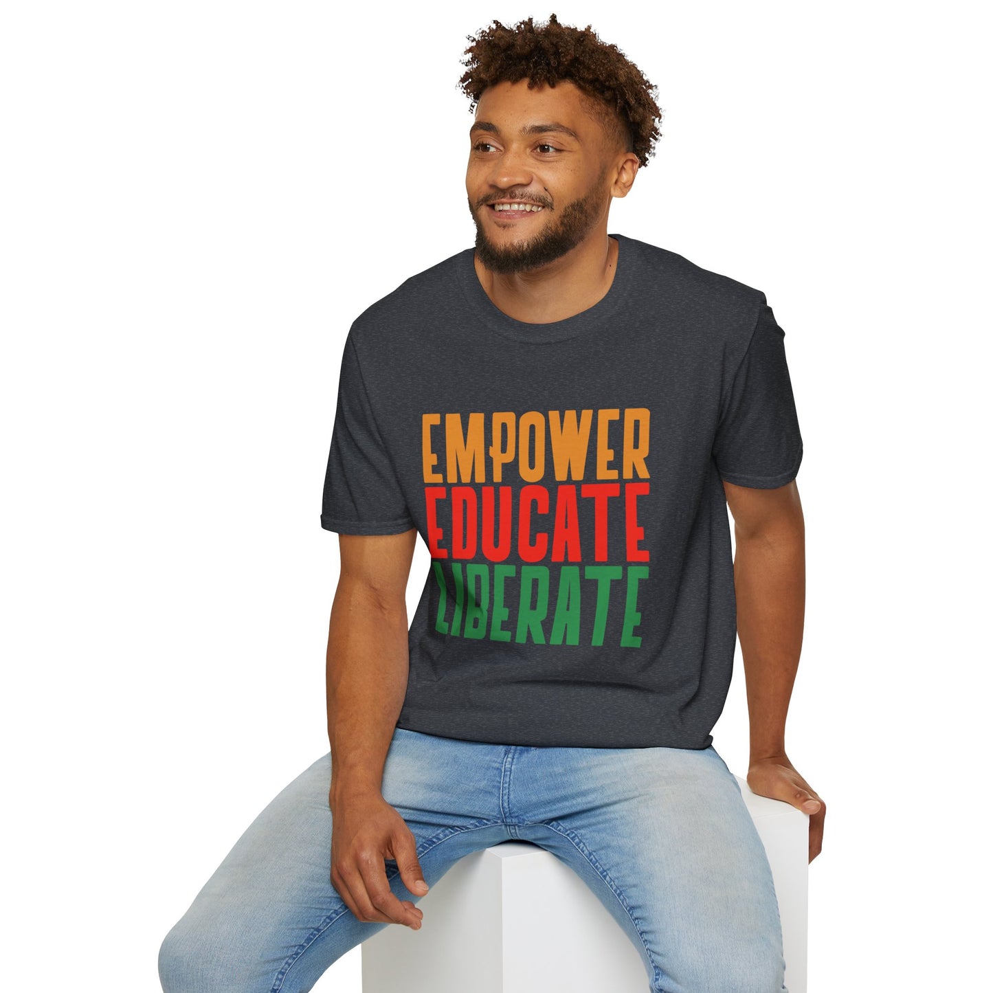 'Empower, Educate, Liberate' T-Shirt: Celebrating Diversity at Romero's | Men