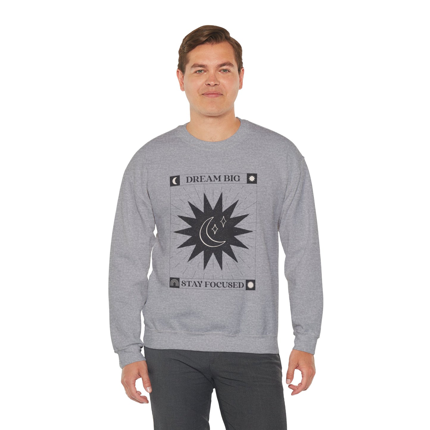 Sweatshirt "Sonhe grande, mantenha o foco" - Homem