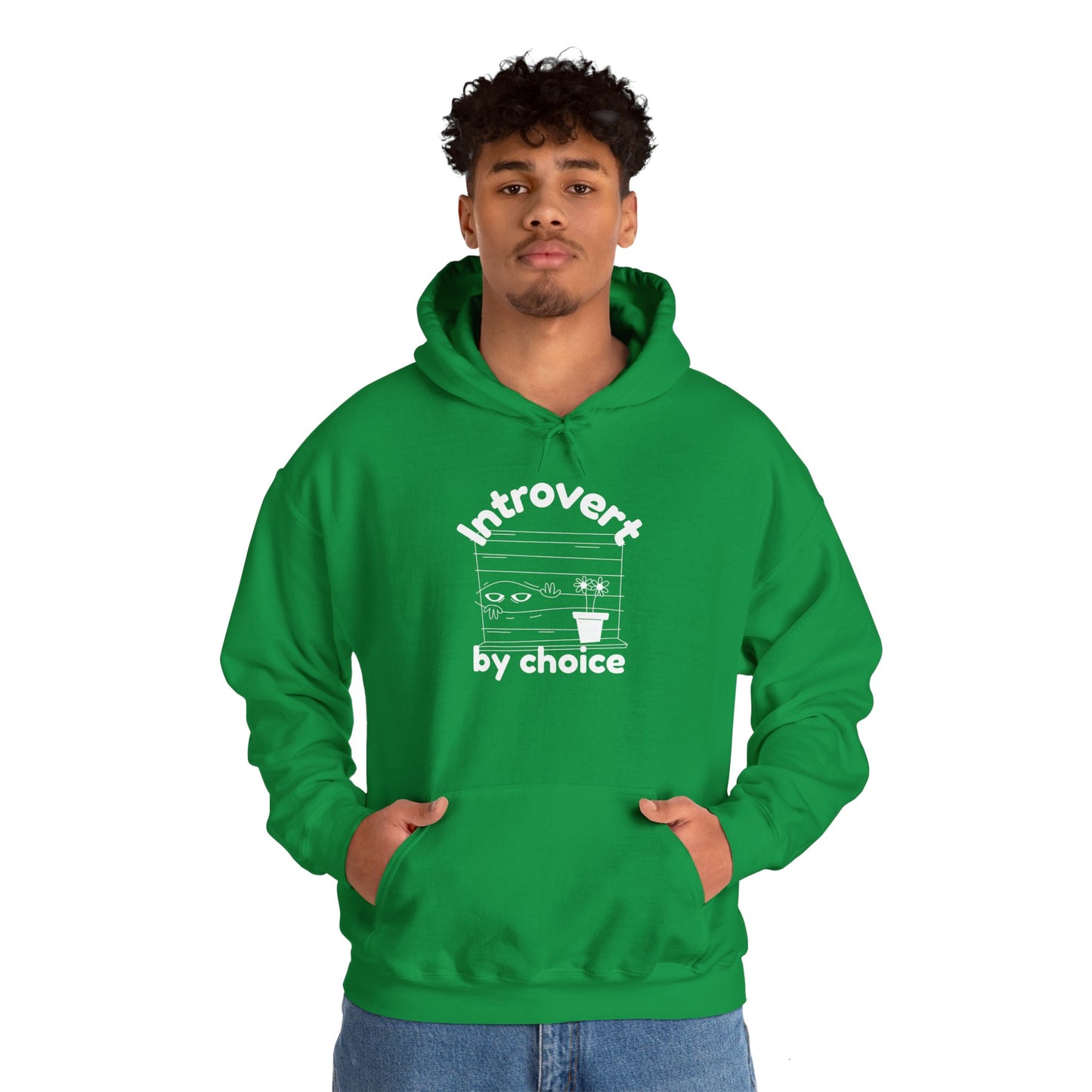 "Introvert by choice" Hooded Sweatshirt - Man