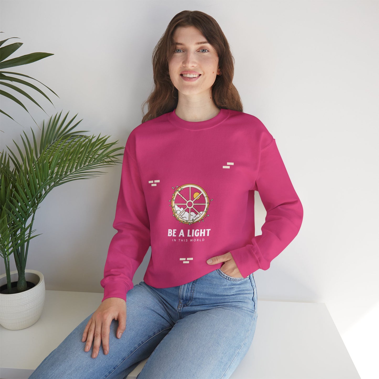 Sweatshirt "Seja uma Luz neste Mundo" - Mulher