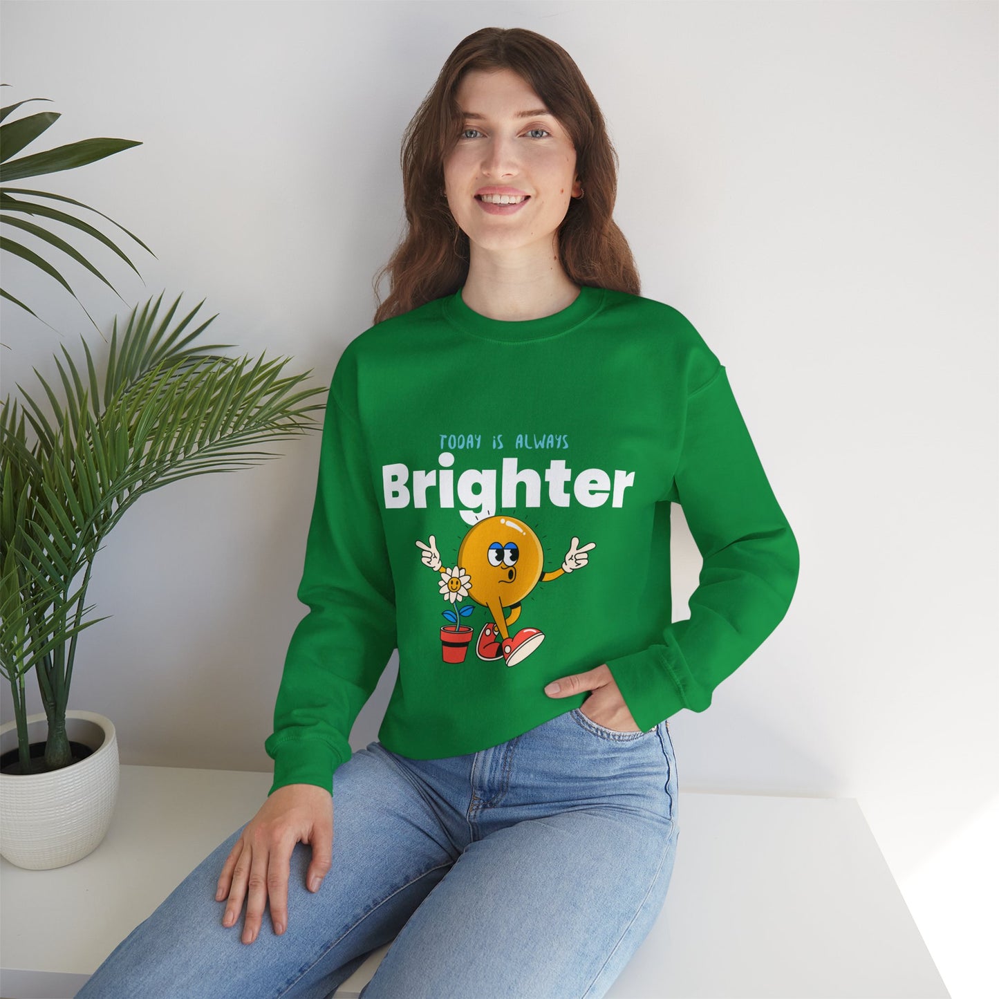 Sweatshirt "Hoje é Sempre Mais Brilhante" - Mulher