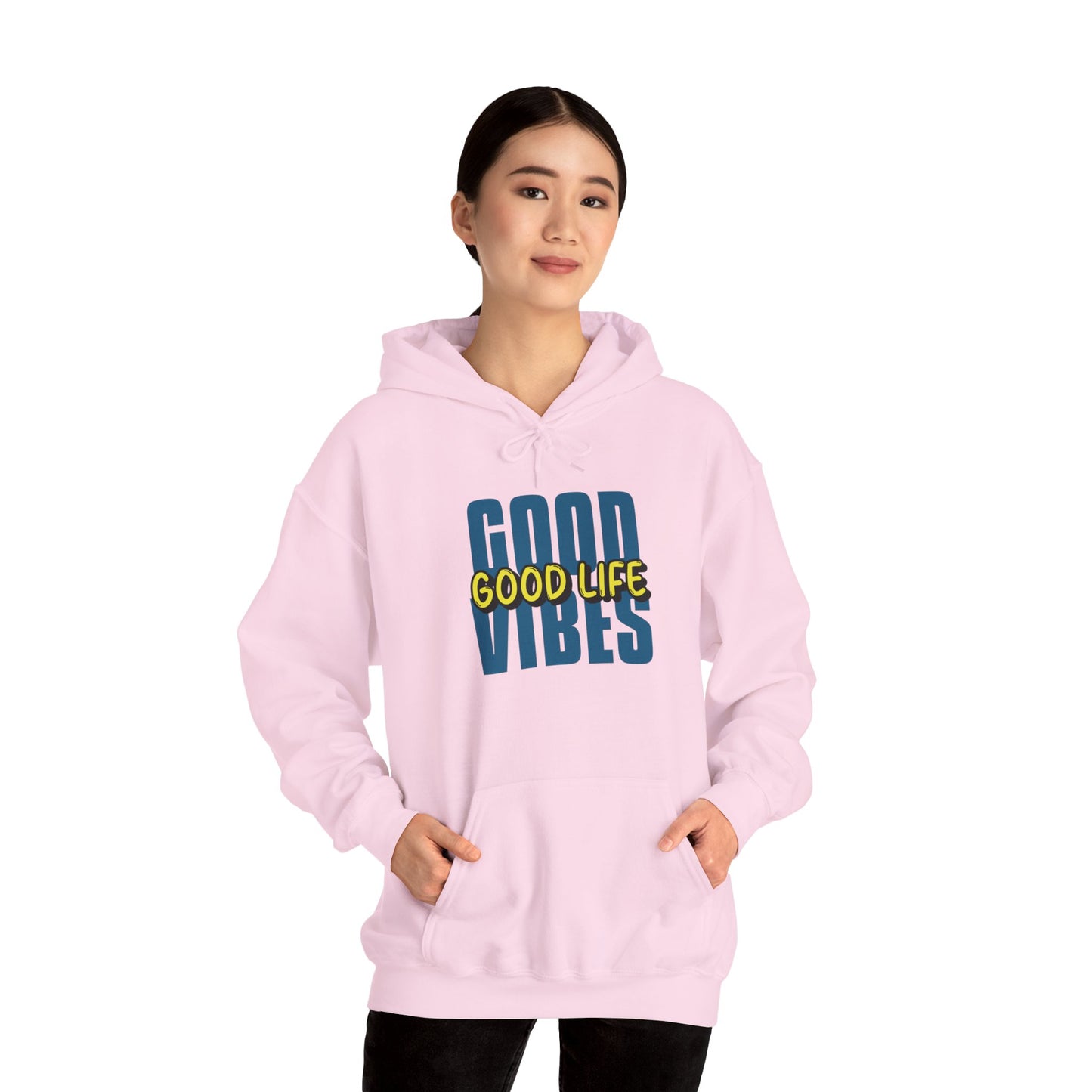 Sweatshirt con capucha "Good Vibes, Good Life" - Woman