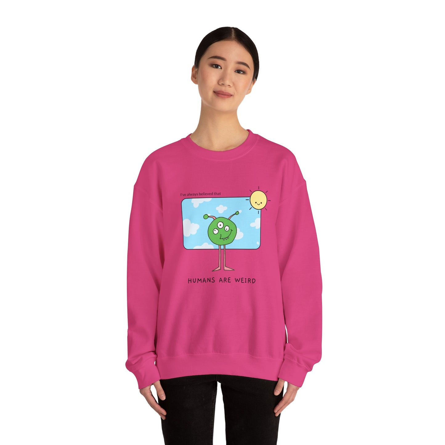 Sweatshirt "Os humanos são estranhos" - Mulher