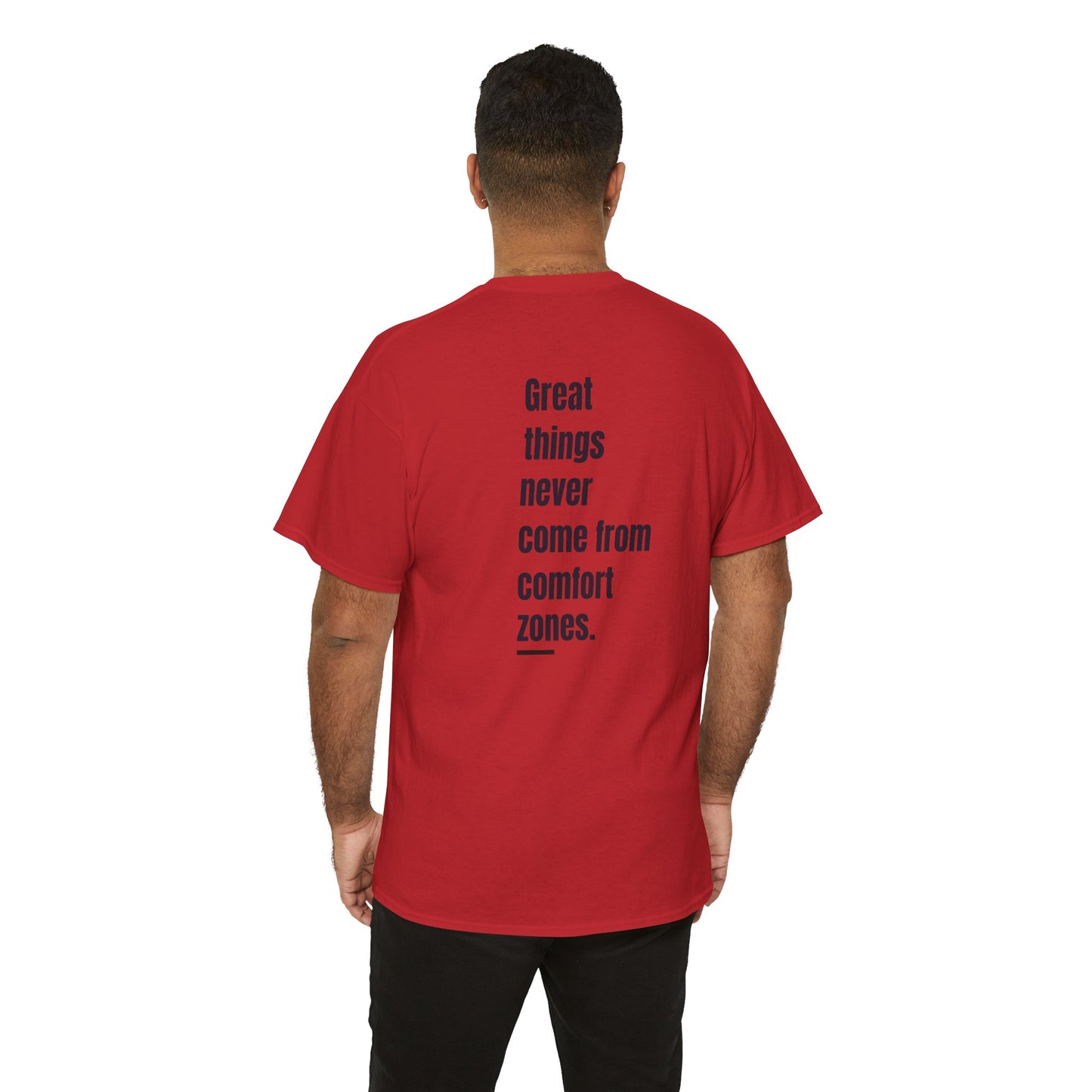 T-shirt - "Grandes coisas nunca vêm de zonas de conforto" | Homens | Romero