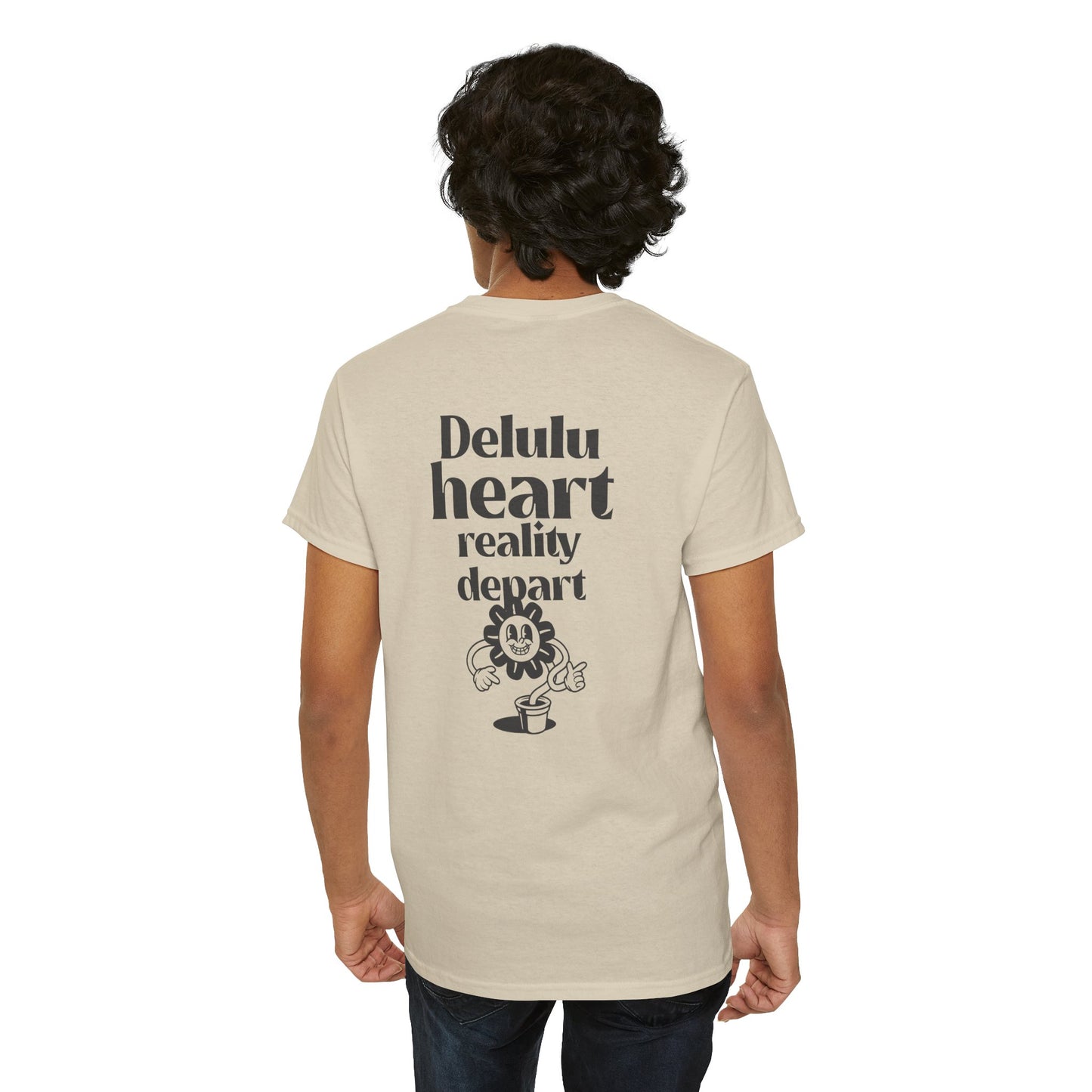 T-shirt -"Delulu Heart, Reality Depart" - Men - Romero's