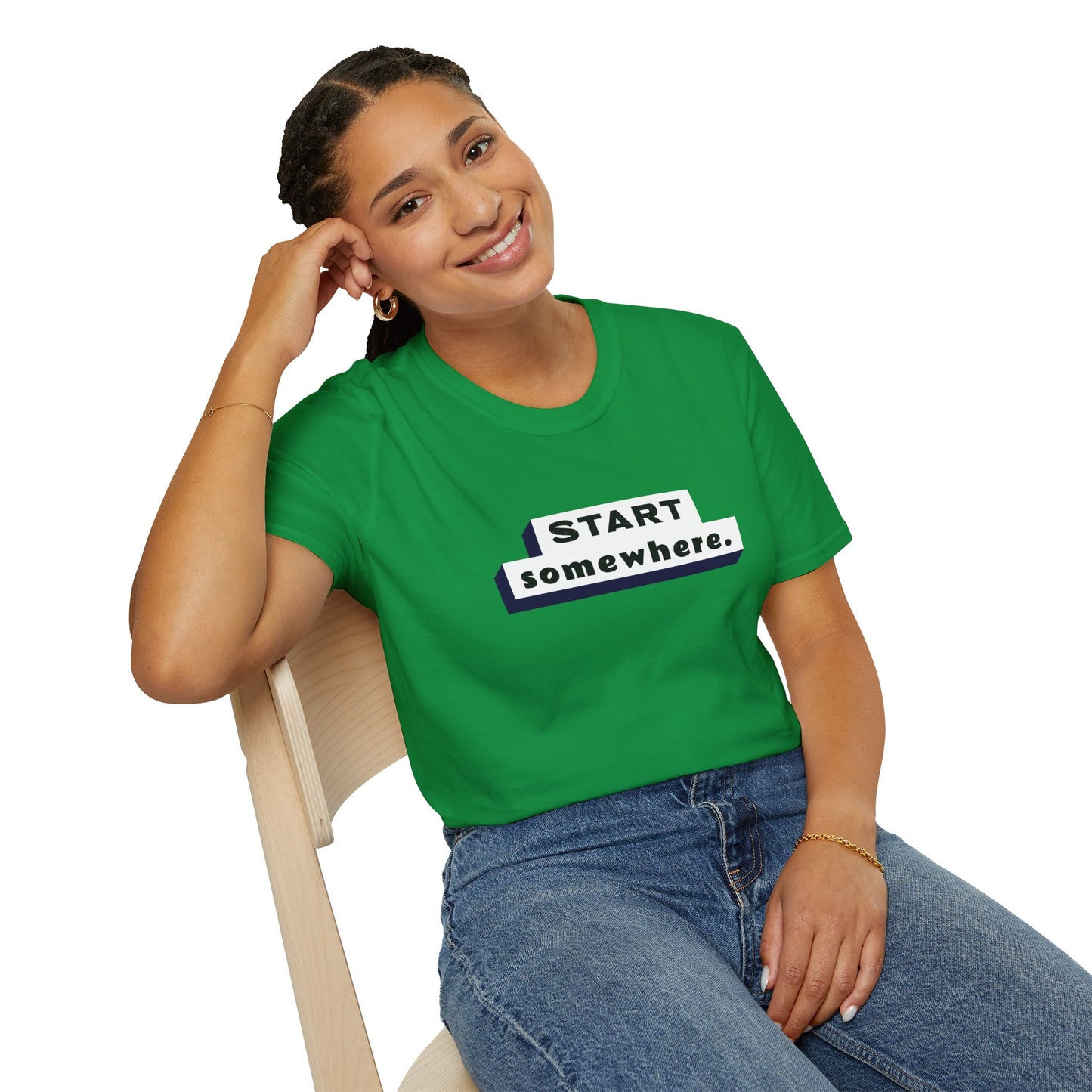 "'Start Somewhere' T-shirt | Women | Romero's: Style with Purpose"