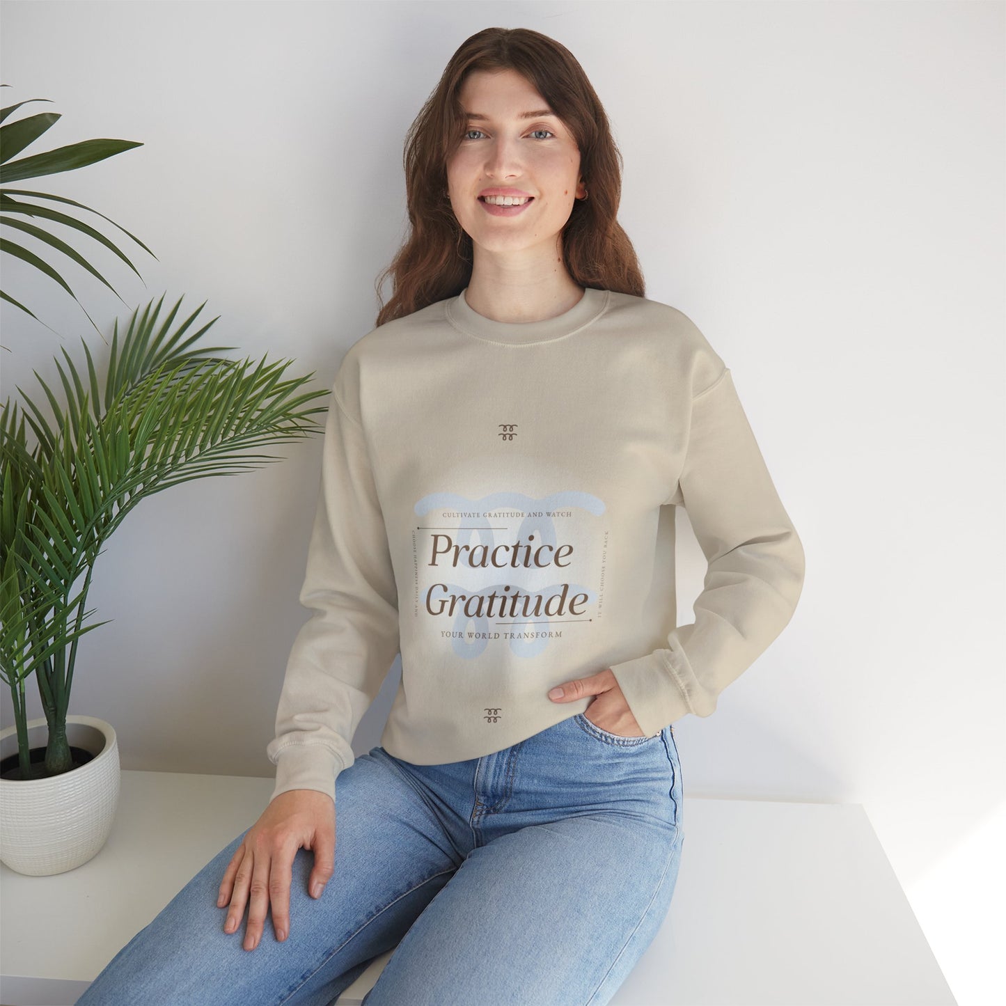 Sweatshirt "Pratique a Gratidão" - Mulher