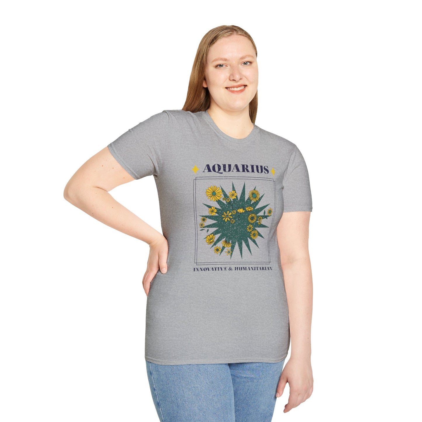 T-Shirt "Aquarius: Inovadora e Humanitária" - Mulher