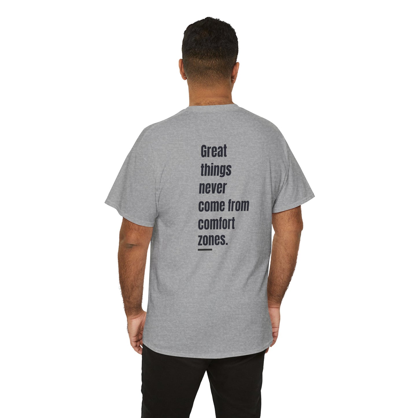 T-shirt - "Grandes coisas nunca vêm de zonas de conforto" | Homens | Romero