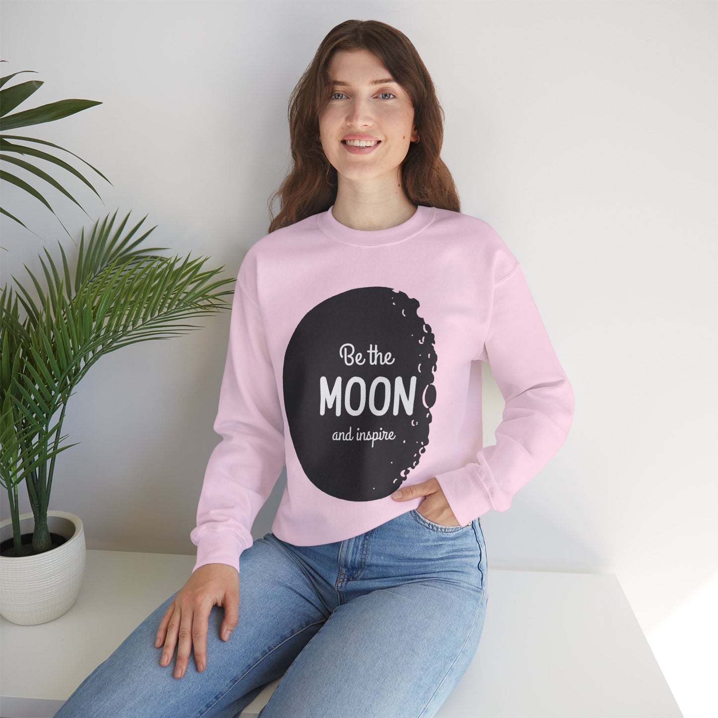 Sweatshirt "Seja a Lua e Inspire" - Mulher