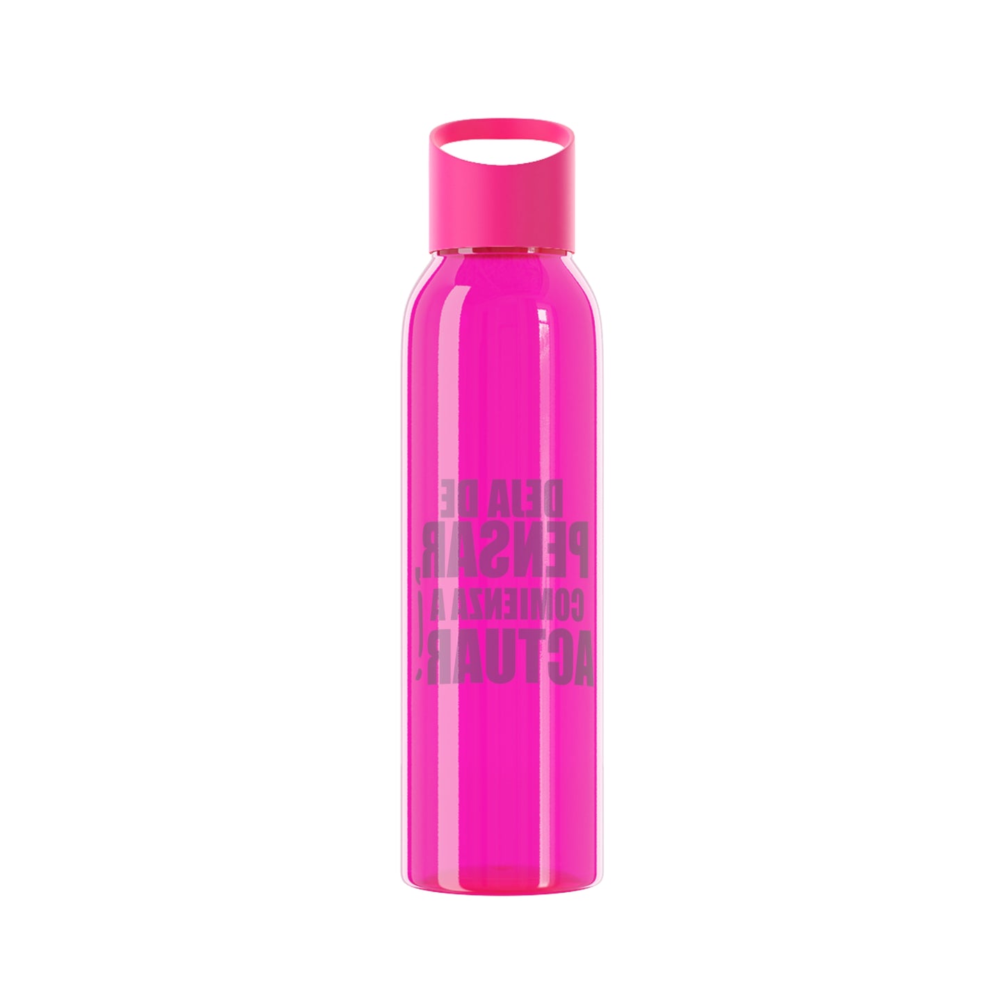 Reusable Sky Bottle - "Stop Thinking, Start Acting!"