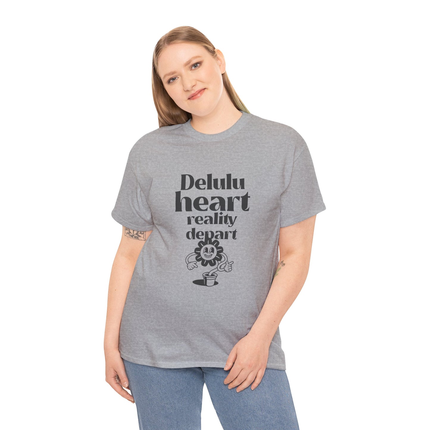 T-shirt -"Delulu Heart, Reality Depart" - Women - Romero's