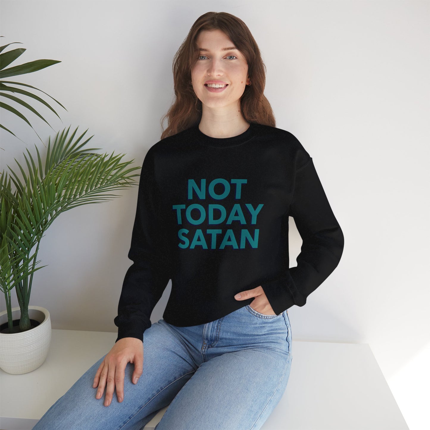 Sweatshirt "Not Today Satan" - Woman