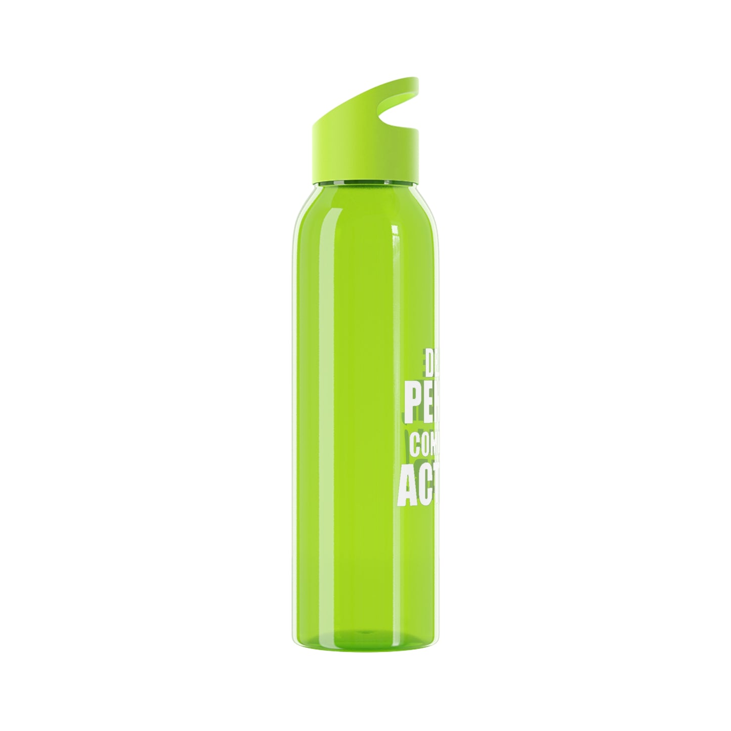 Reusable Sky Bottle - "Stop Thinking, Start Acting!"