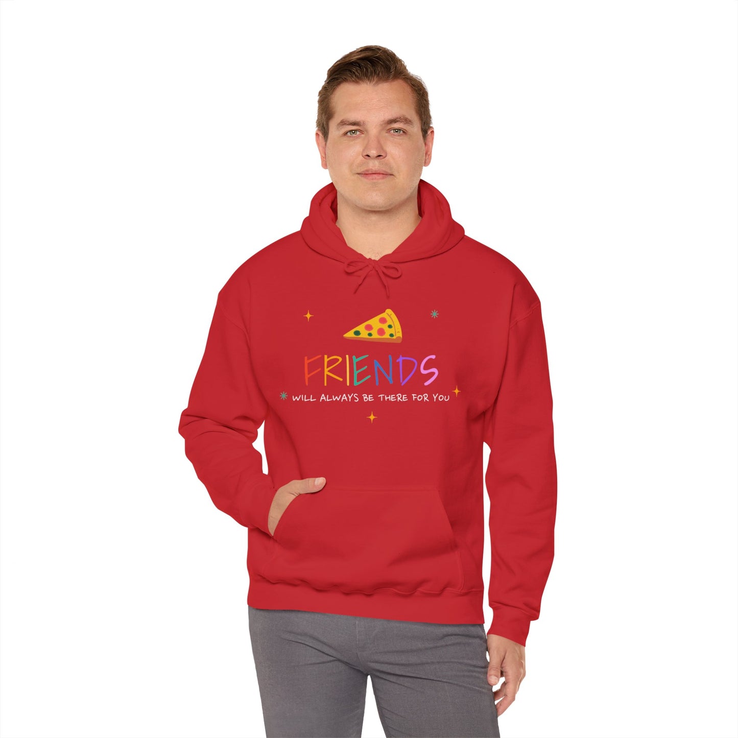 Switshirt with Hood "Friends will always be there for you" - Man